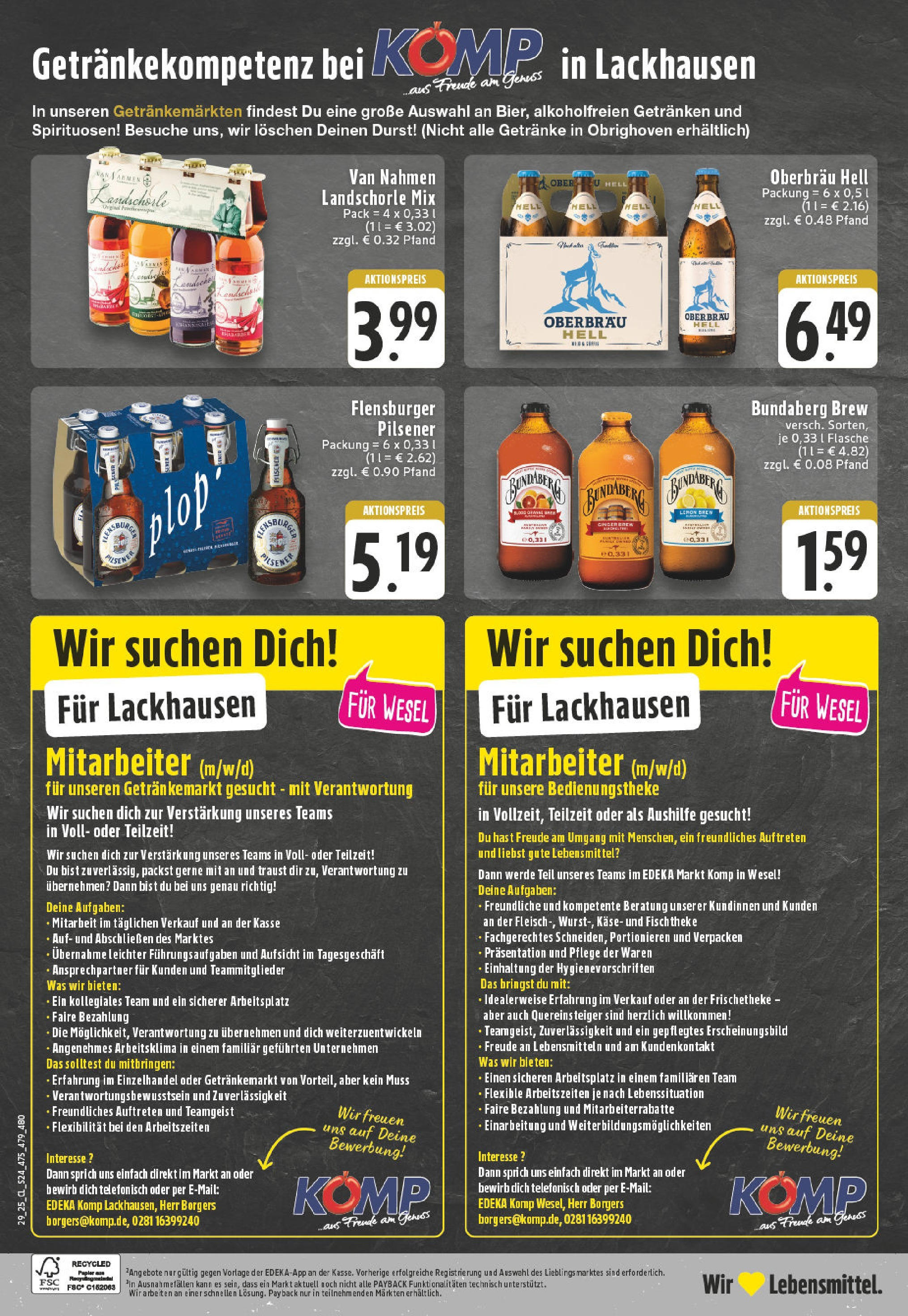 Edeka prospekt Wesel-Obrighoven	 (ab 13.07.2025) » Angebote Online | Seite: 24 | Produkte: Käse, Flensburger, Fisch