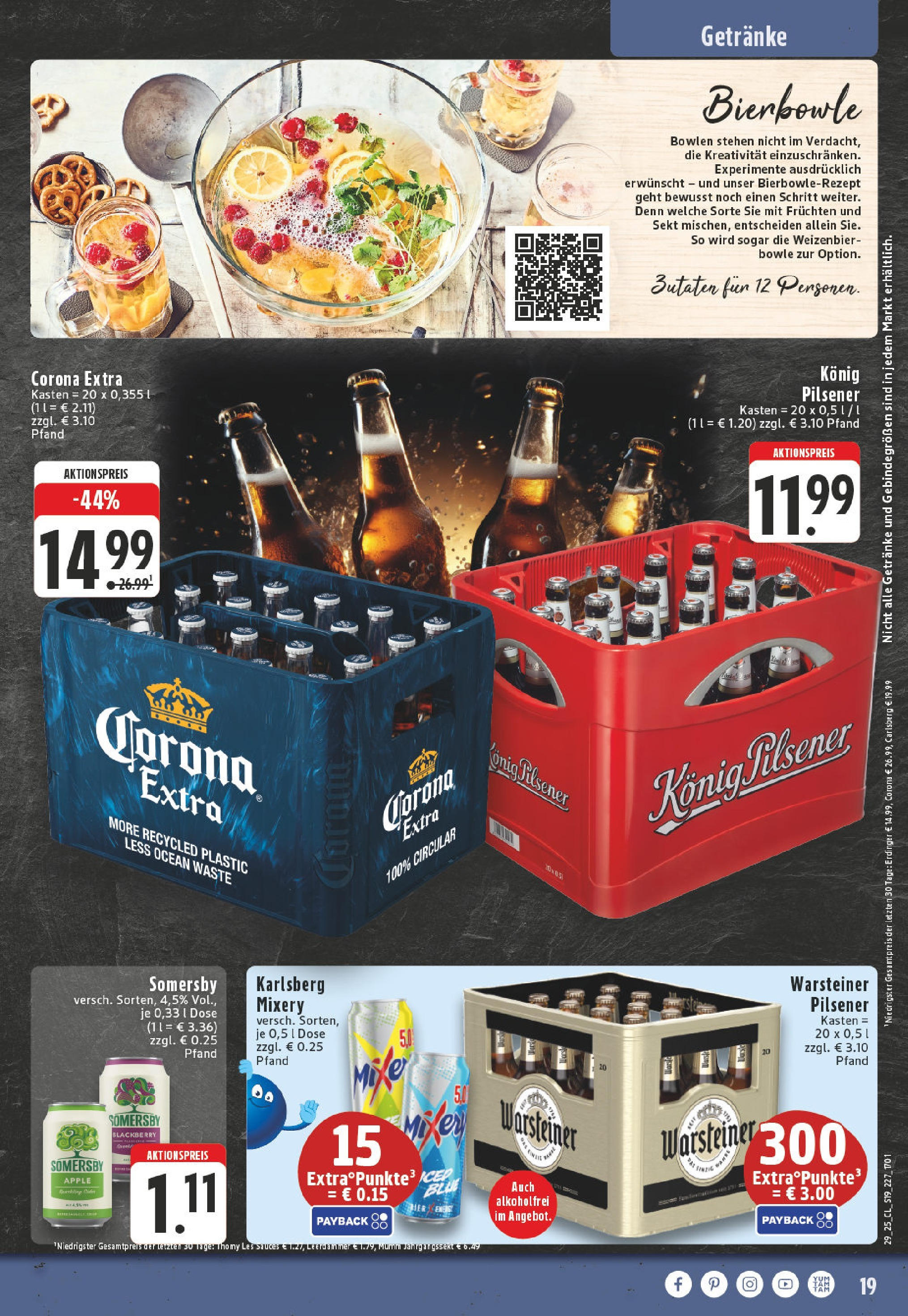 Edeka prospekt Leichlingen-Witzhelden	 (ab 13.07.2025) » Angebote Online | Seite: 19 | Produkte: Konig pilsener, Leerdammer, Apple, Warsteiner