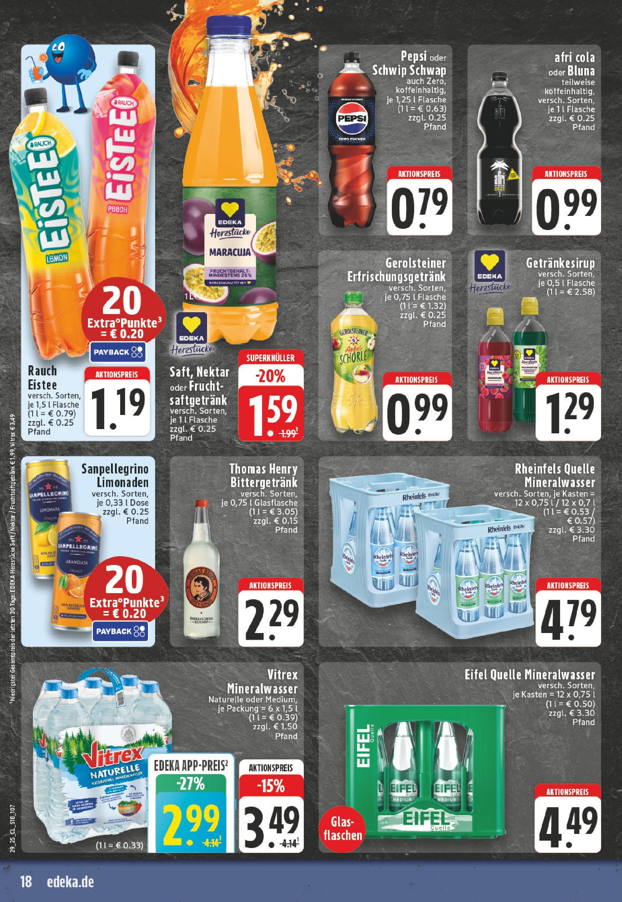 Edeka prospekt Würselen	 (ab 14.07.2025) » Angebote Online | Seite: 18 | Produkte: Cola, Schwip schwap, Pepsi, Saft