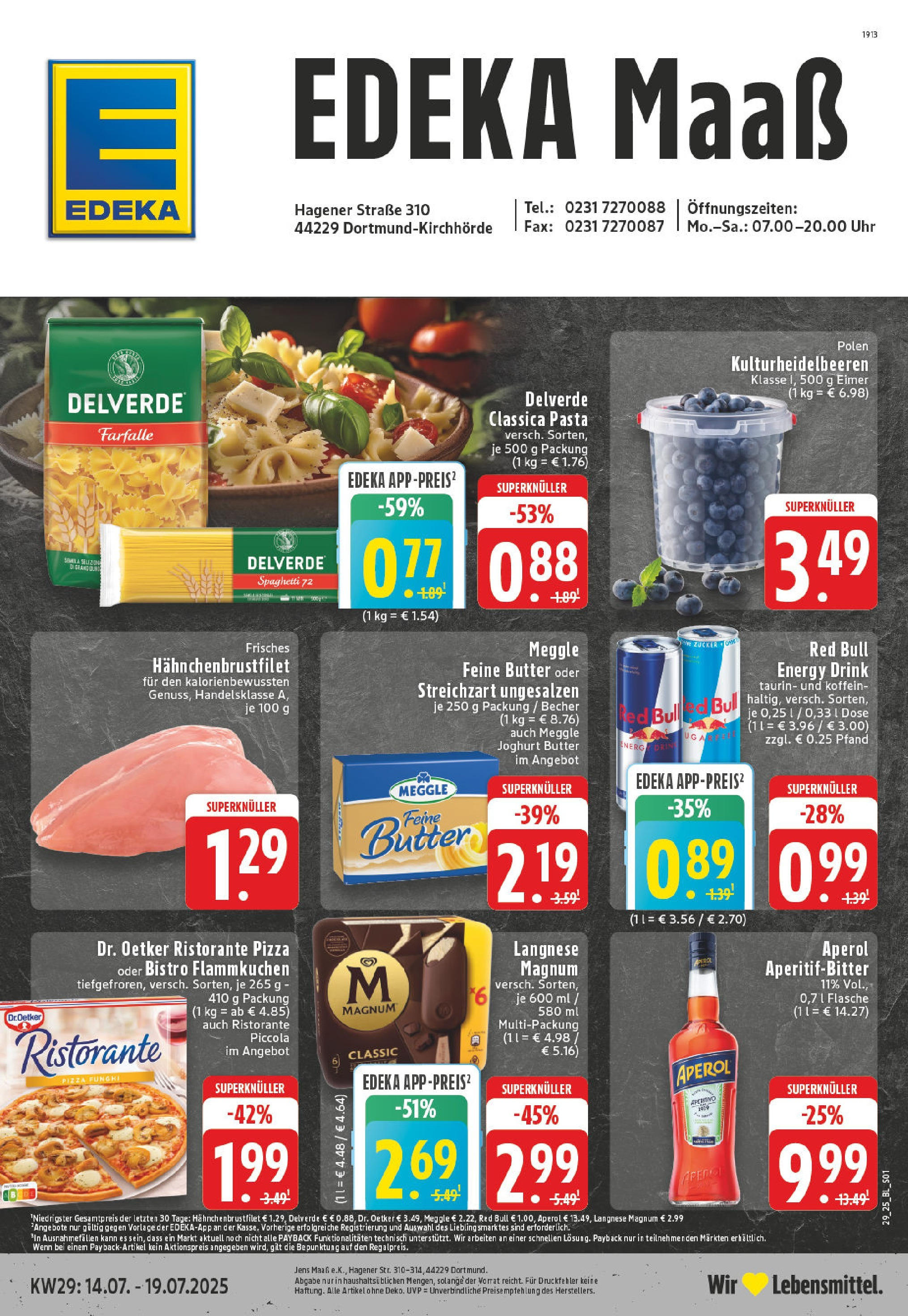 EDEKA Prospekt ab 14.07.2025 - Prospekt Dortmund Online Vorschau von dem Prospekt des Geschäftes Edeka, gültig ab dem 14.07.2025