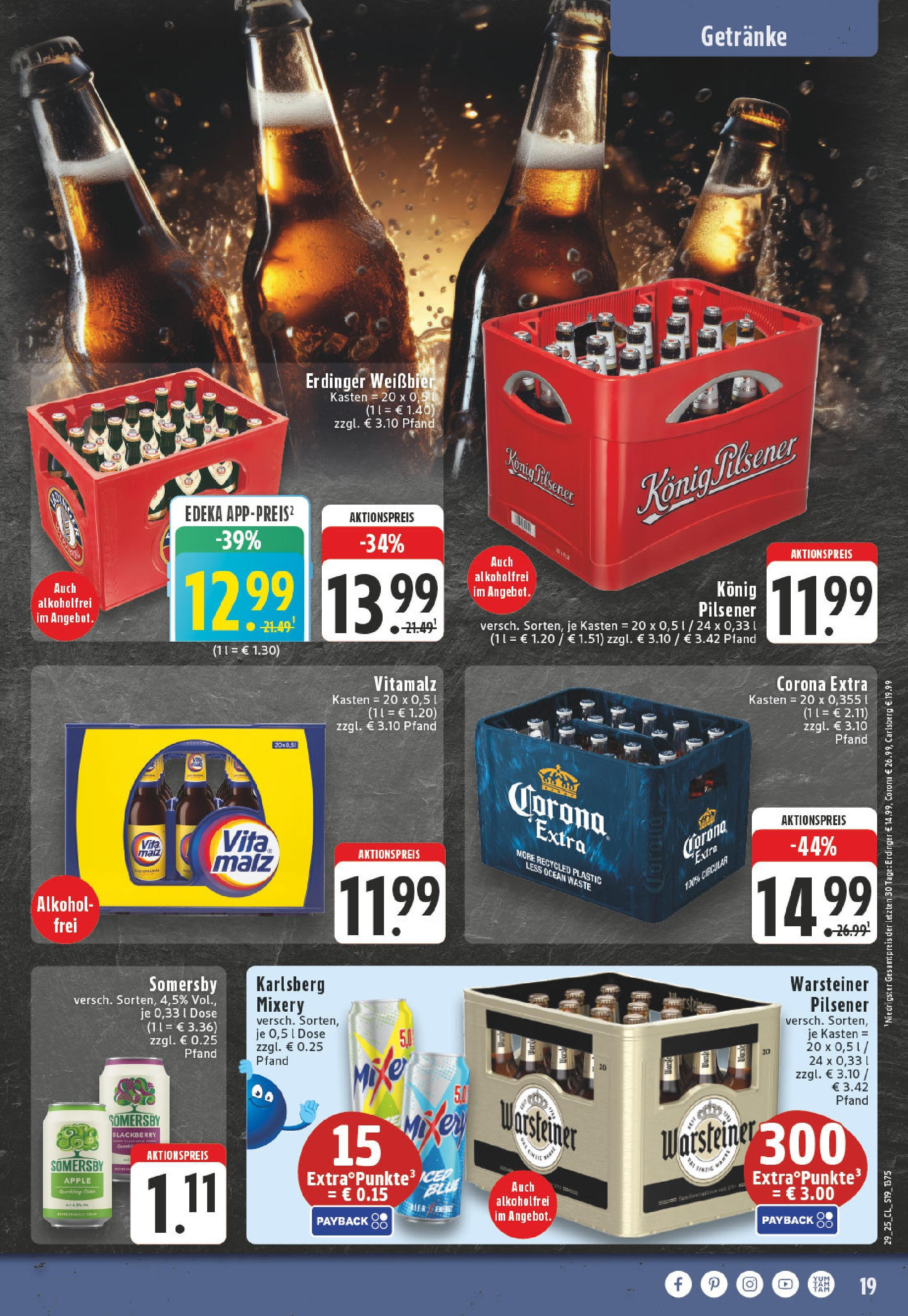 Edeka prospekt Witten-Herbede	 (ab 14.07.2025) » Angebote Online | Seite: 19 | Produkte: Konig pilsener, Weißbier, Apple, Mixery