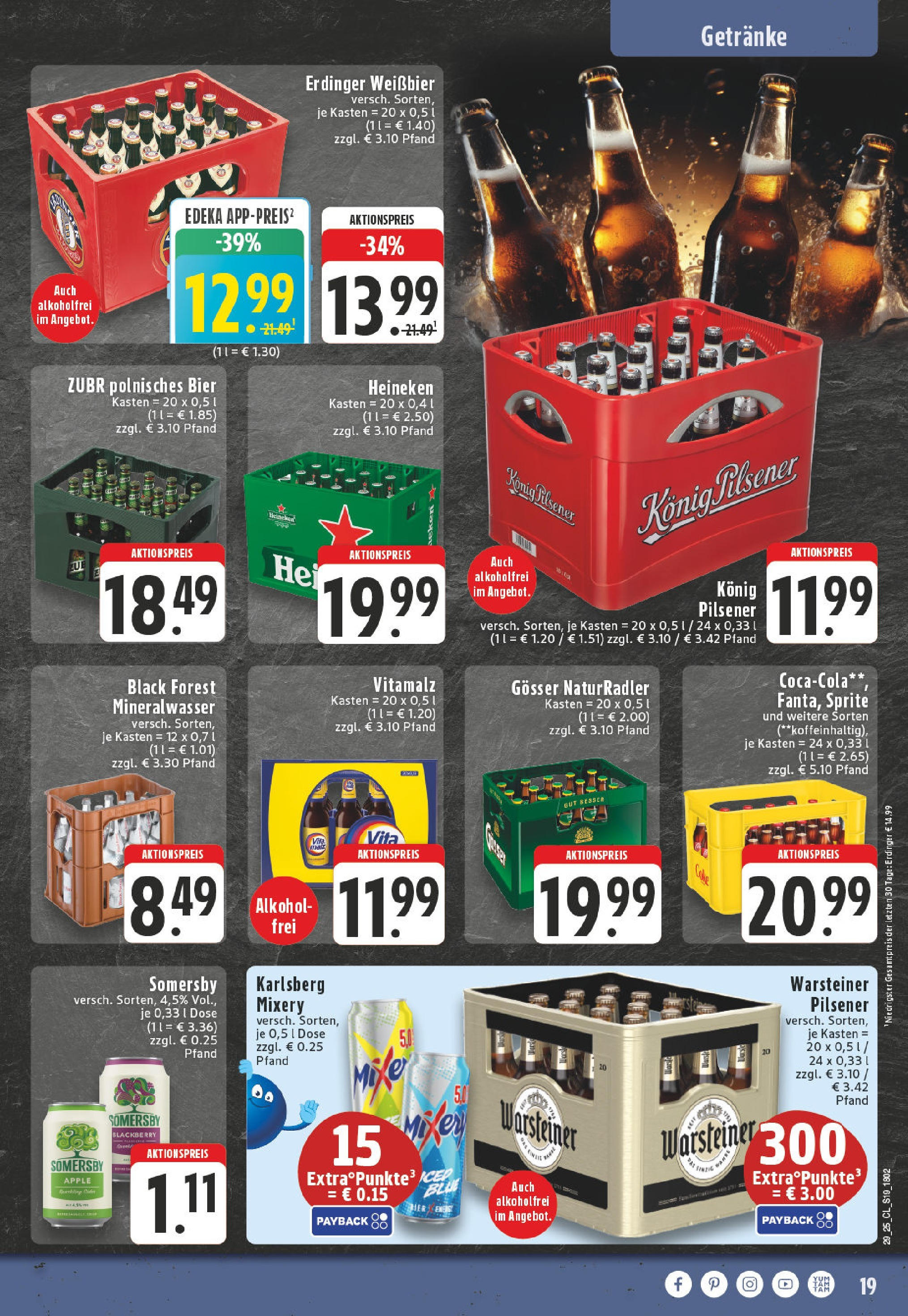 Edeka prospekt Witten-Bommern	 (ab 13.07.2025) » Angebote Online | Seite: 19 | Produkte: Mixer, Konig pilsener, Heineken, Warsteiner