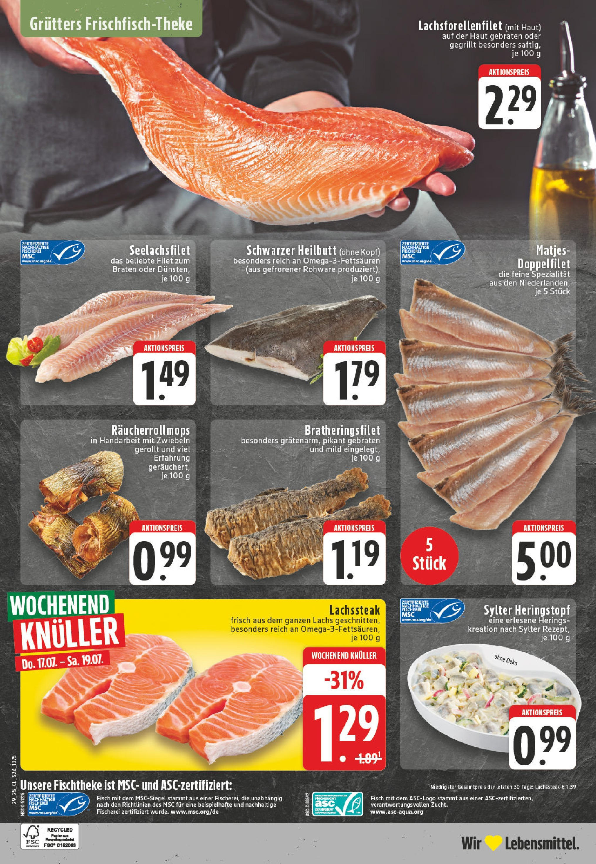 Edeka prospekt Witten-Herbede	 (ab 14.07.2025) » Angebote Online | Seite: 24 | Produkte: Fisch, Lachs, Zwiebeln