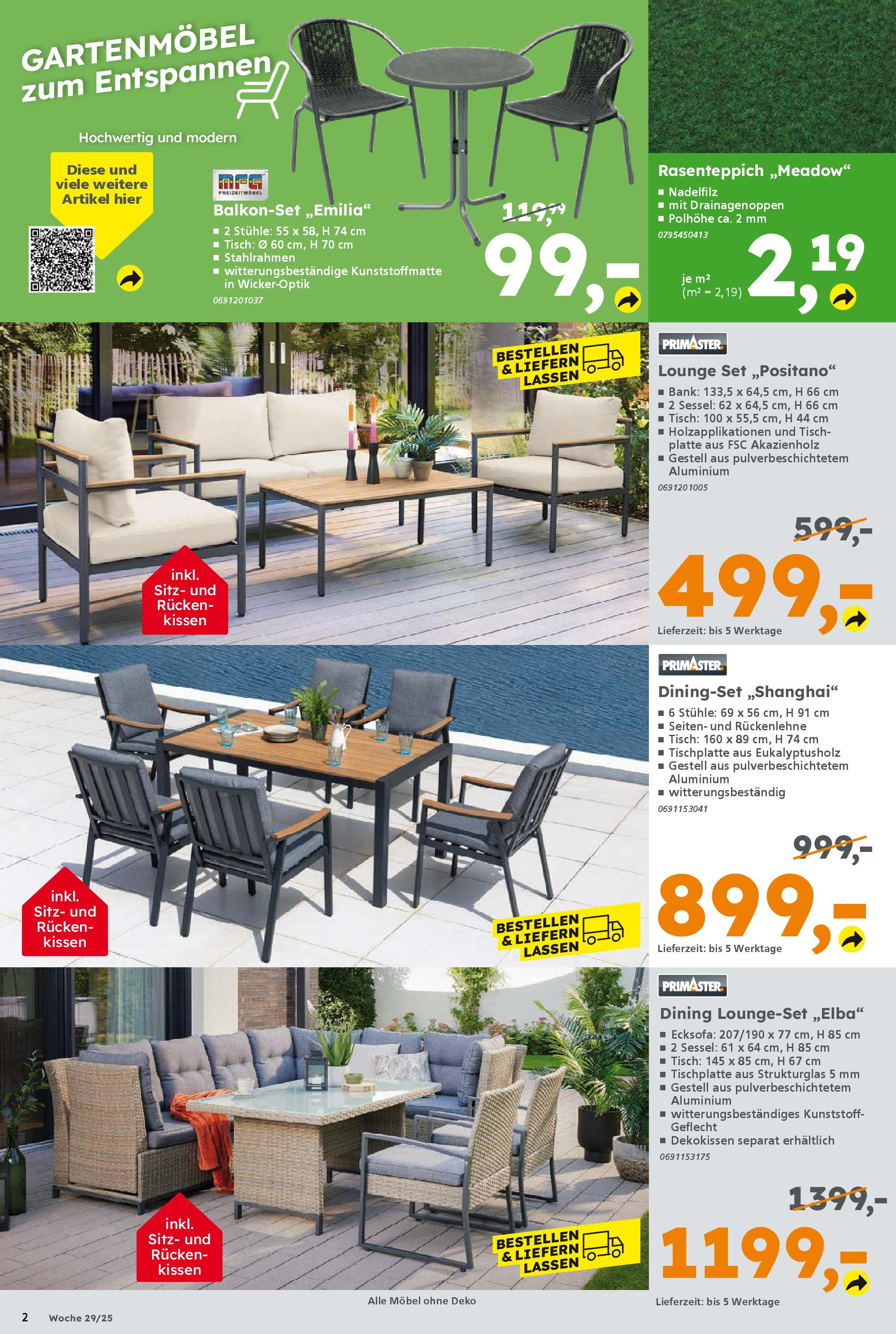 Globus Baumarkt prospekt Ingolstadt	 (ab 13.07.2025) zum Blättern | Seite: 2 | Produkte: Ecksofa, Sessel, Tisch, Gartenmöbel