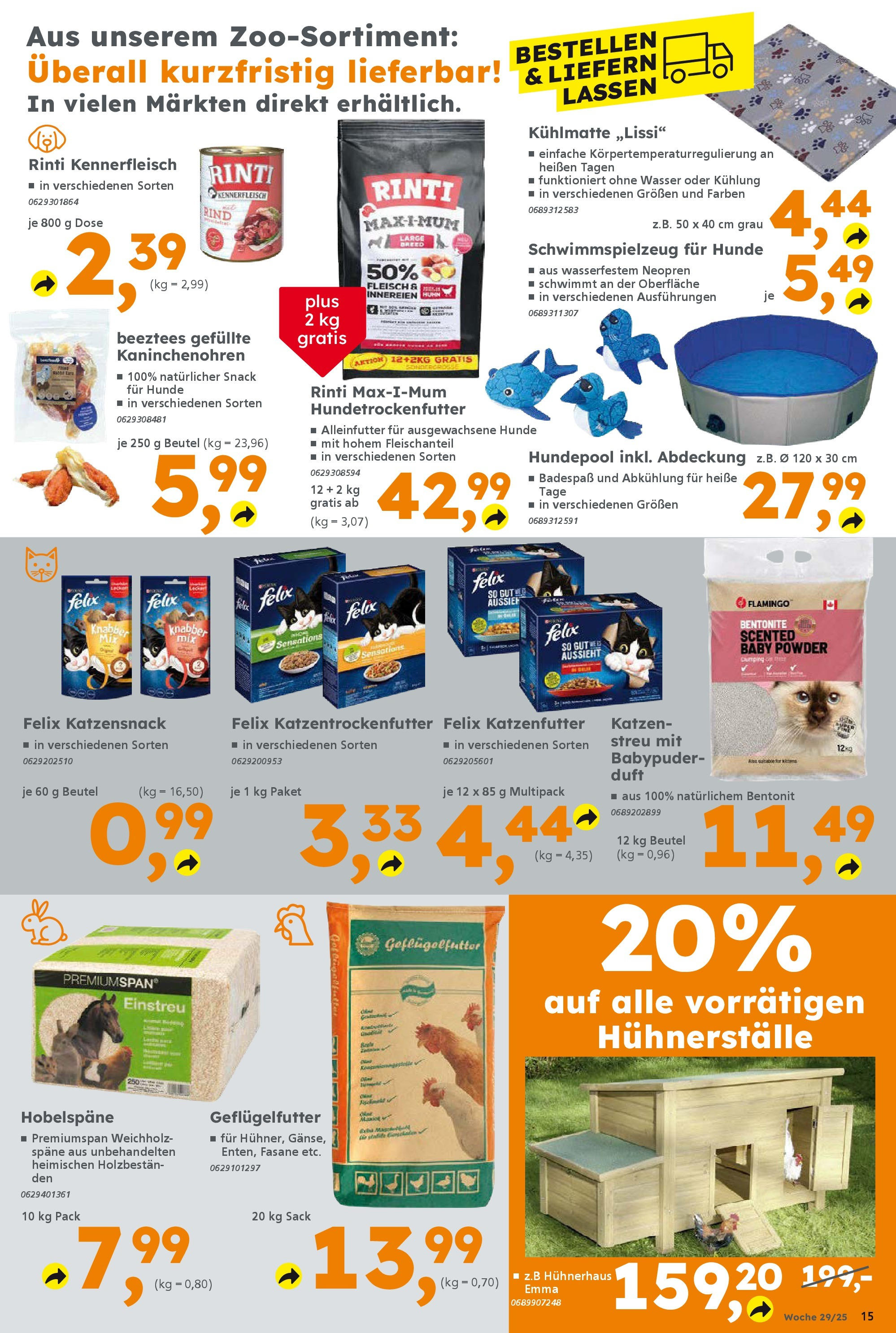 Globus Baumarkt prospekt Ingolstadt	 (ab 13.07.2025) zum Blättern | Seite: 15 | Produkte: Katzenfutter, Duft, Wasser, Fleisch