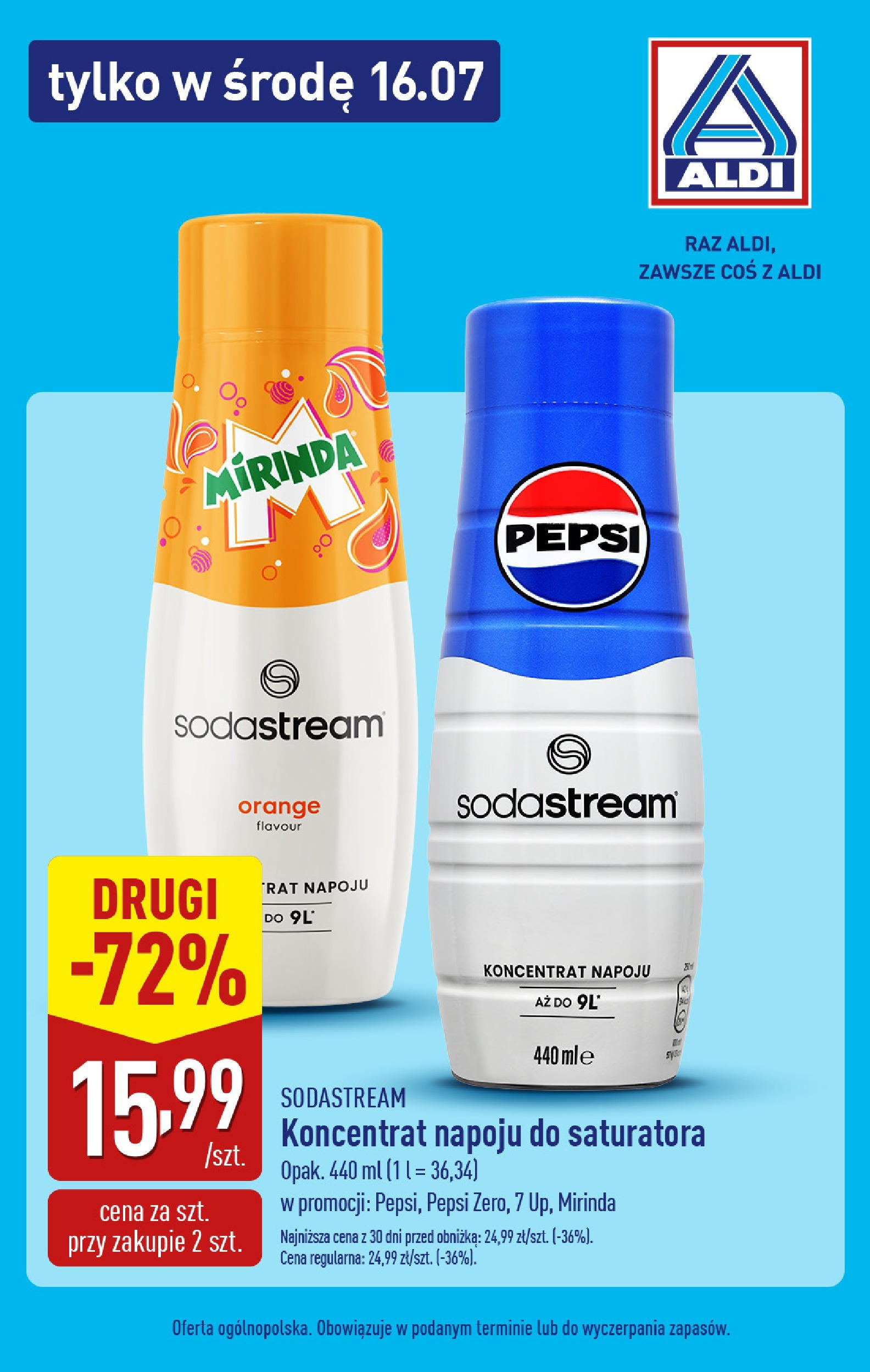 Aldi Gazetka - Promocja tylko w środę od 16.07.2025 - Ulotka PDF, promocje | Strona: 2 | Produkty: Pepsi, Sodastream