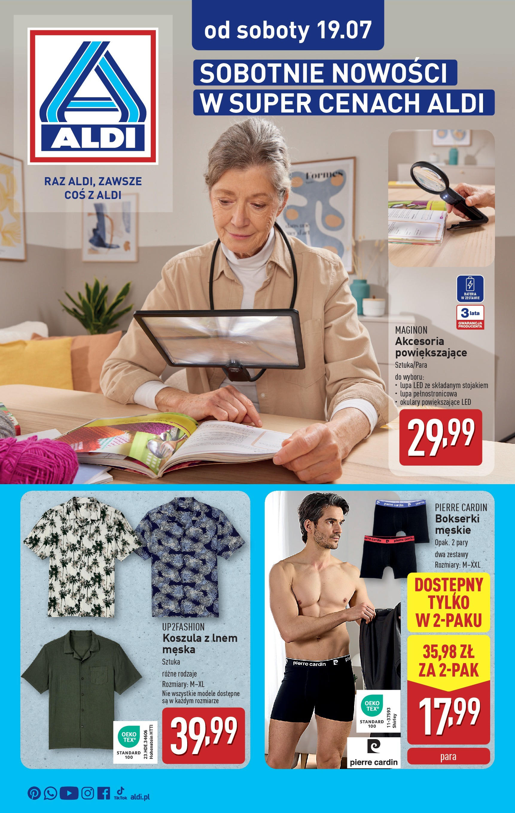 Aldi Od Soboty od 19.07.2025 - Nowa Gazetka - Numer strony 1
