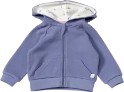 ALANA Sweatjacke mit Waffel-Struktur & Blüten-Muster, blau, Gr. 62