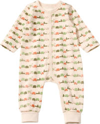 ALANA Schlafanzug mit Auto-Muster & Mitwachsfunktion, beige, Gr. 62/68