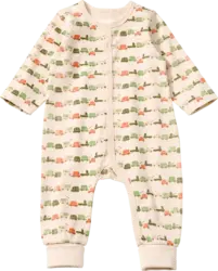 ALANA Schlafanzug mit Auto-Muster & Mitwachsfunktion, beige, Gr. 62/68