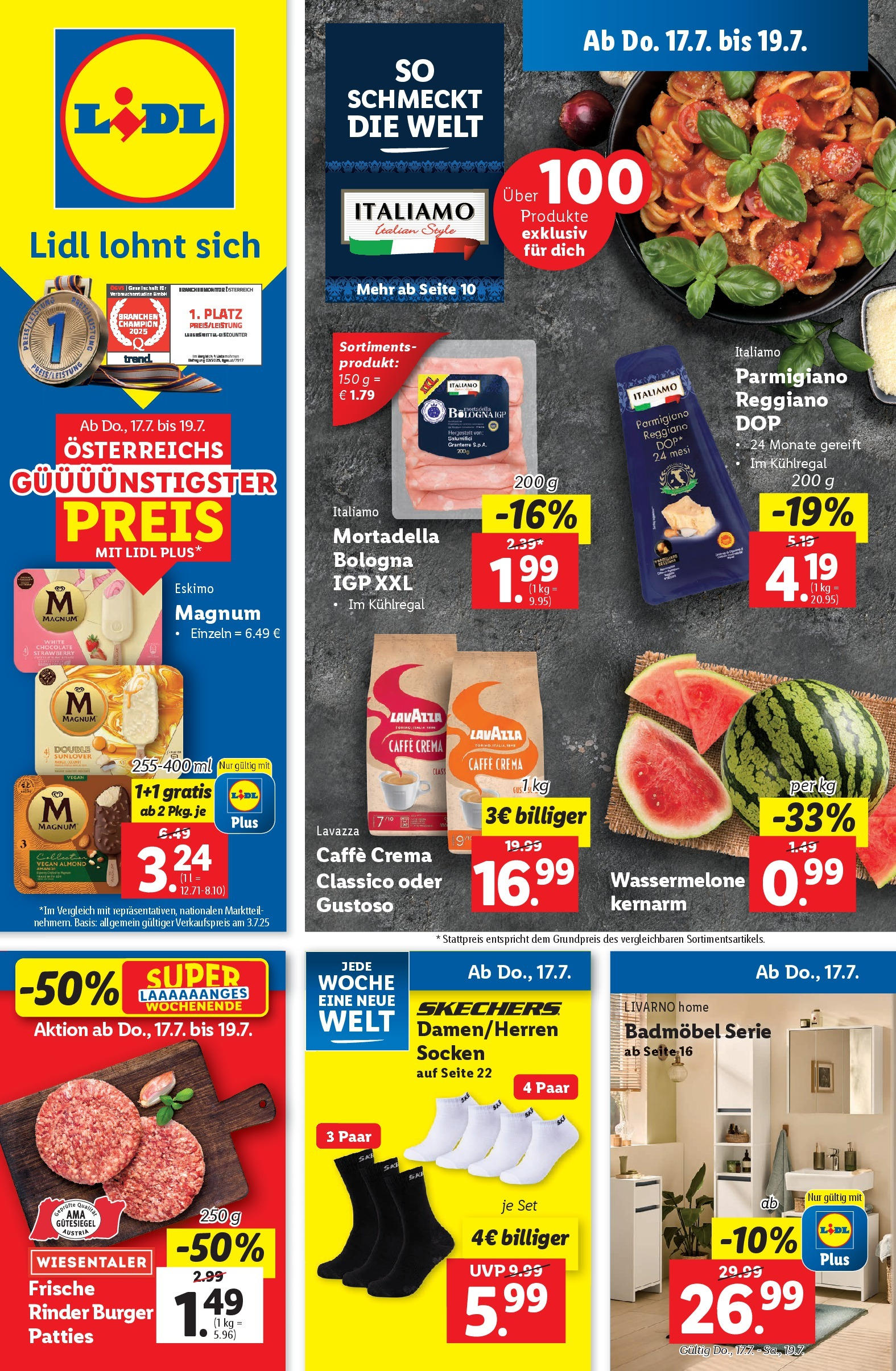 LIDL Flugblatt ab 16.07.2025 - Angebote "Lidl: Flugblatt in deiner Nähe" - Seite 1 Vorschau der Angebote: Lidl Lidl: Flugblatt in deiner Nähe gültig ab 16.07.2025