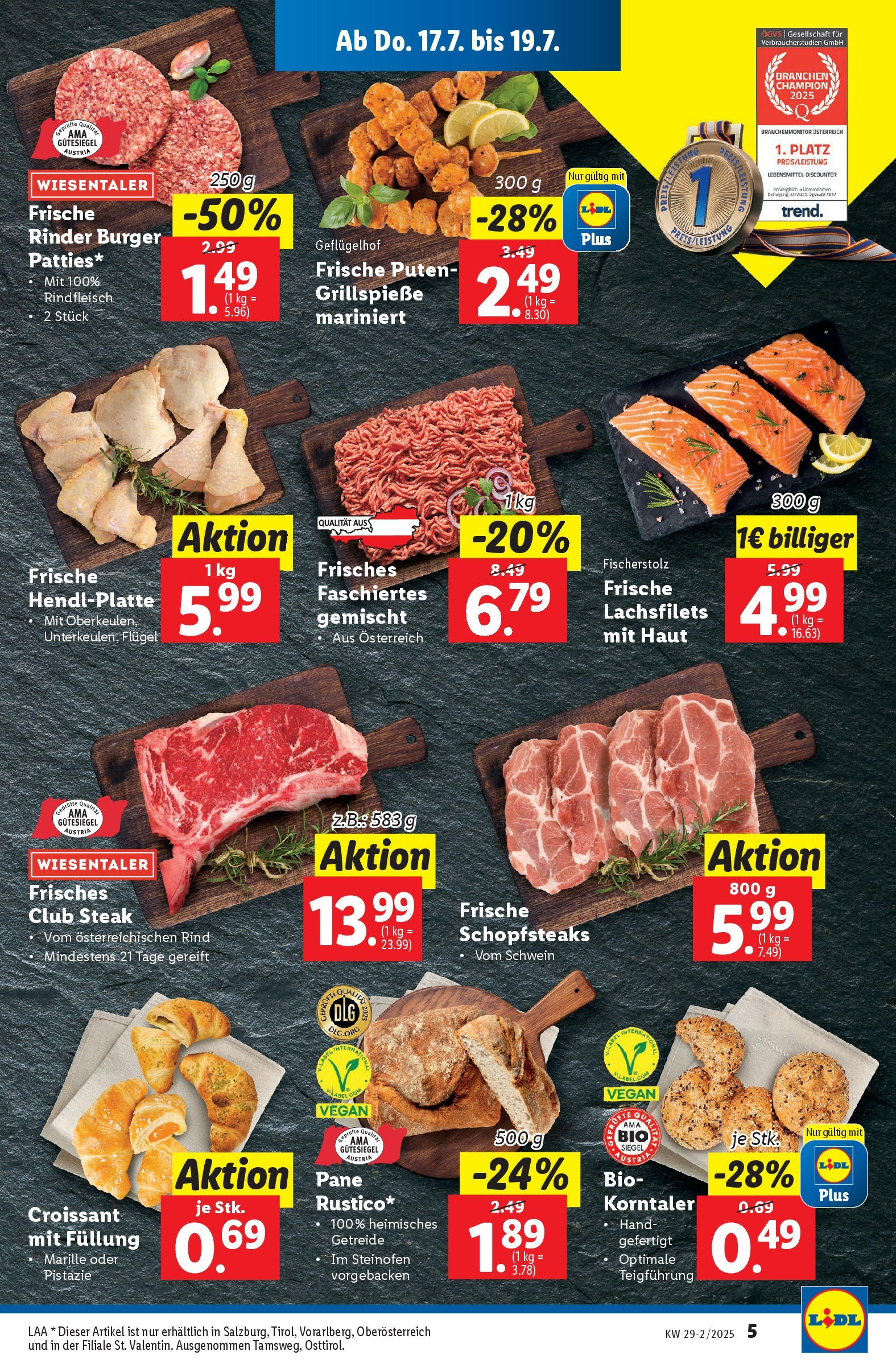 Lidl Flugblatt - Salzburg, Jenbach, Dornbirn ab 16.07.2025 - Angebote ab donnerstag | Seite: 7 | Produkte: Getreide, Rizsliszt, Rindfleisch