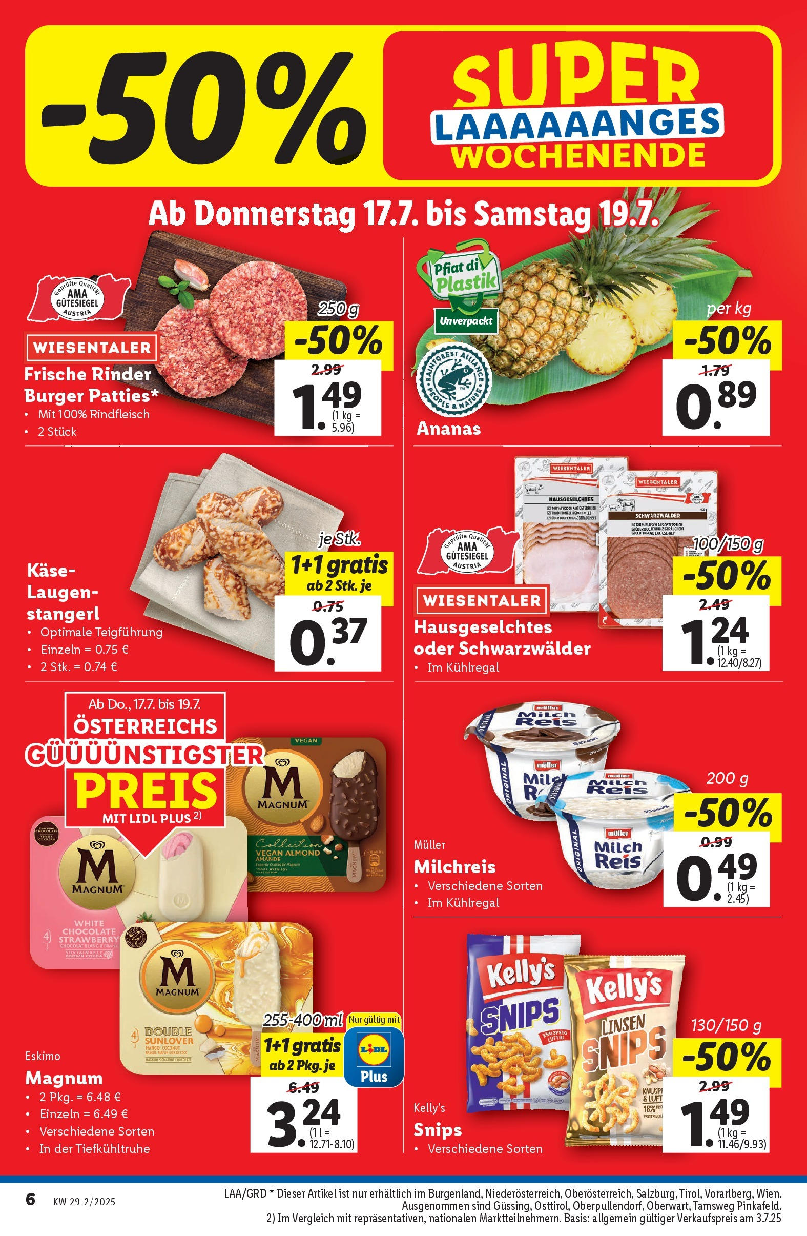 Lidl Flugblatt - Salzburg, Jenbach, Dornbirn ab 16.07.2025 - Angebote ab donnerstag | Seite: 8 | Produkte: Milch, Käse, Reis, Ananas