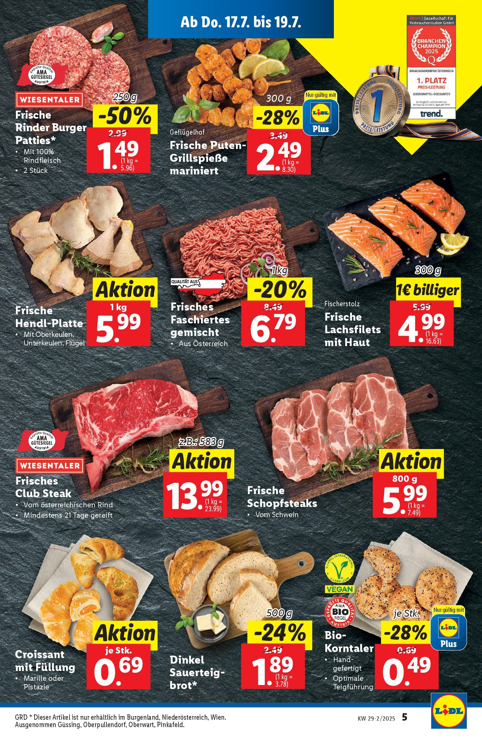 Lidl Flugblatt - Wien ab 16.07.2025 - Angebote ab donnerstag | Seite: 7 | Produkte: Rizsliszt, Rindfleisch