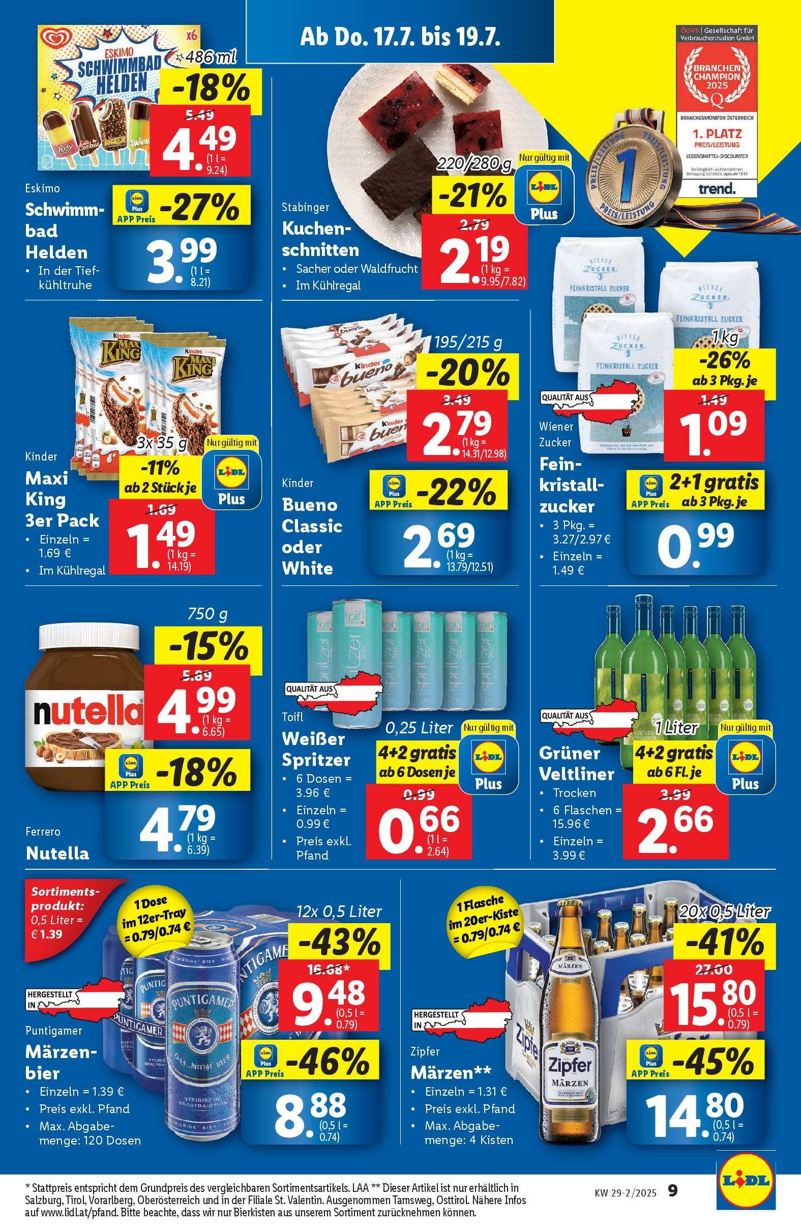Lidl Flugblatt - Salzburg, Jenbach, Dornbirn ab 16.07.2025 - Angebote ab donnerstag | Seite: 11 | Produkte: Zucker, Bad, Bier