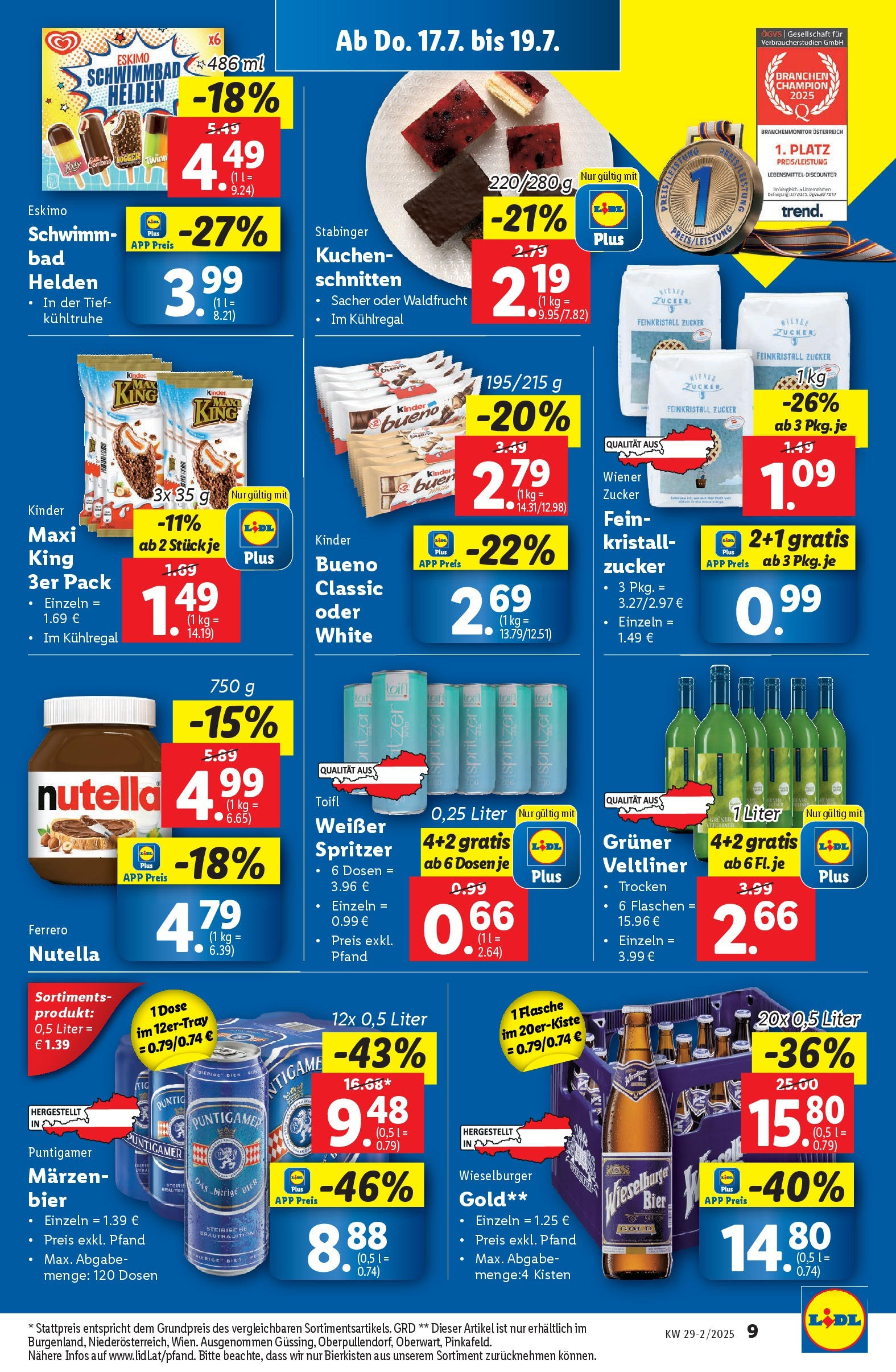 Lidl Flugblatt - Wien ab 16.07.2025 - Angebote ab donnerstag | Seite: 11 | Produkte: Zucker, Bad, Bier