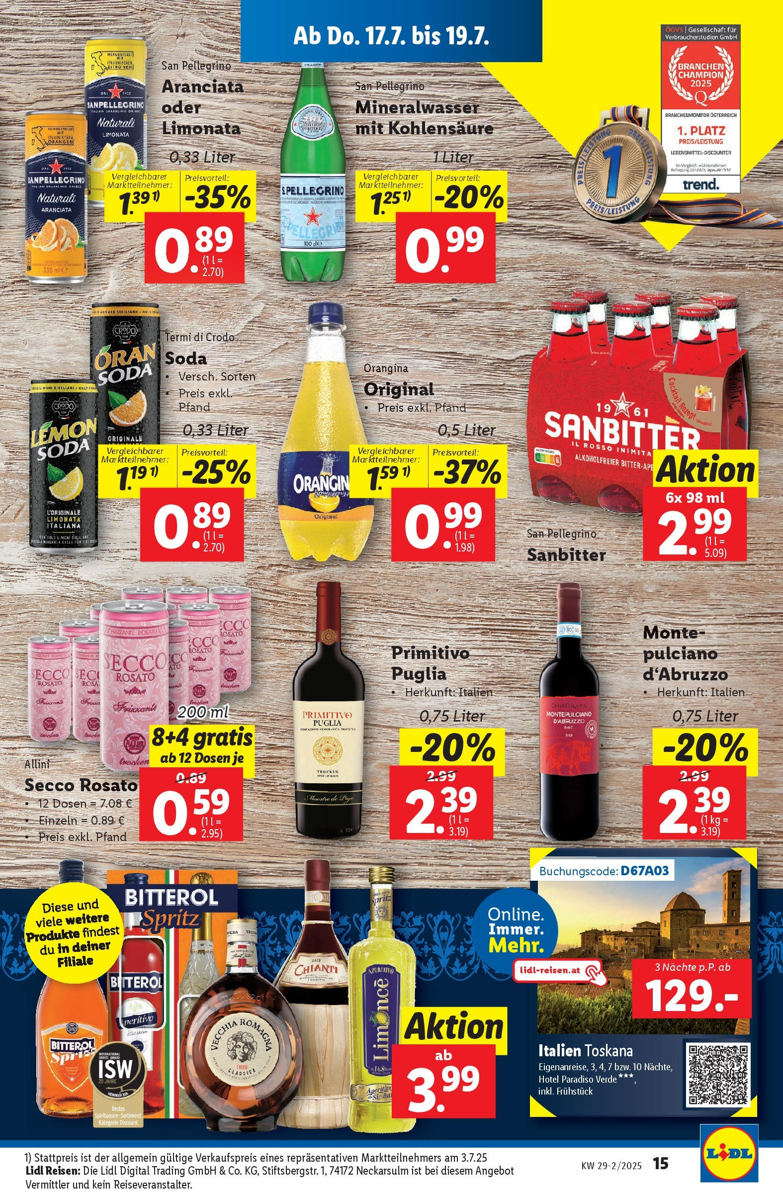 Lidl - Lidl: Flugblatt in deiner Nähe ab 16.07.2025 - Angebote ab donnerstag | Seite: 17 | Produkte: Orangen