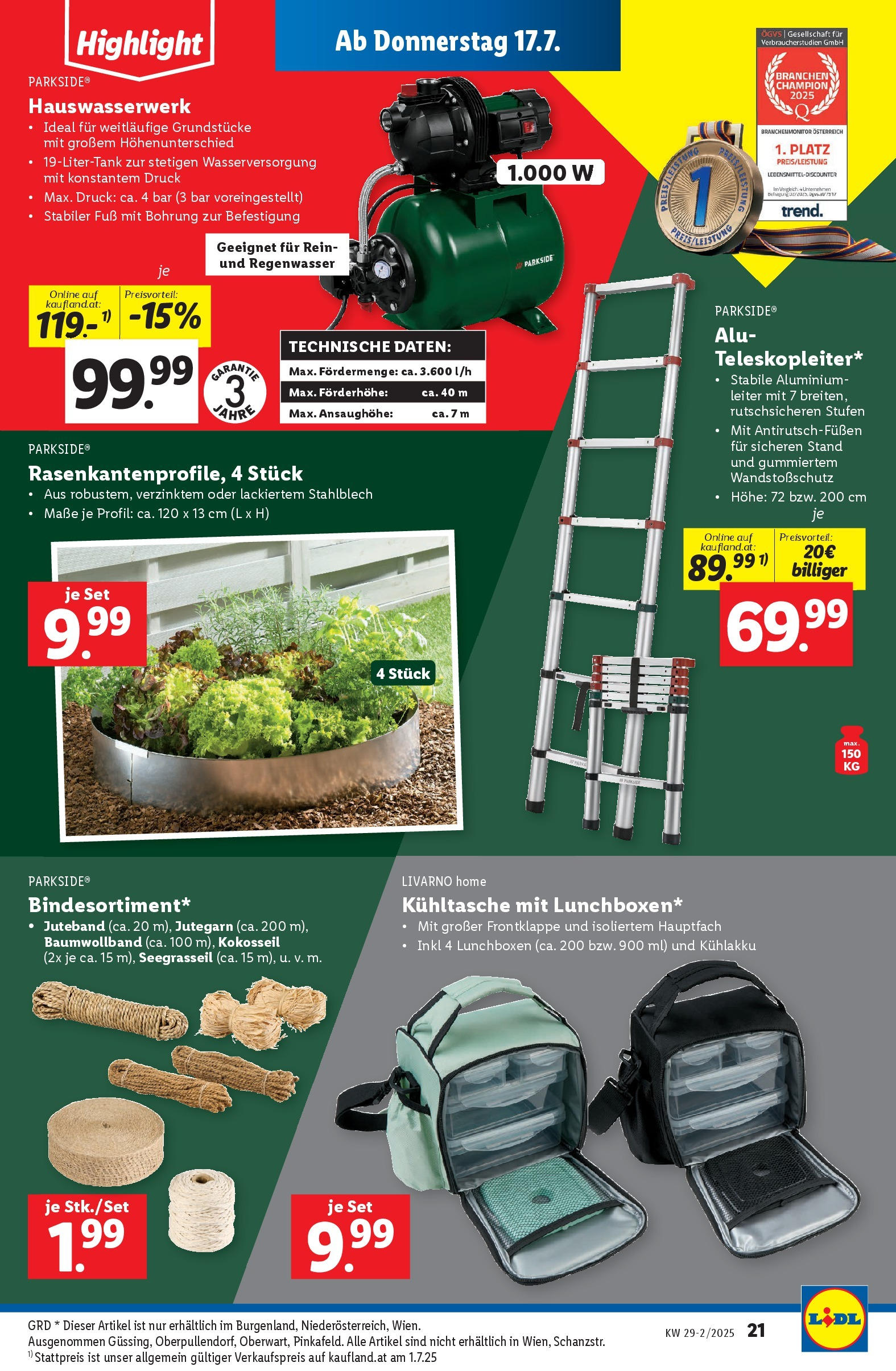 Lidl Flugblatt - Wien ab 16.07.2025 - Angebote ab donnerstag | Seite: 25