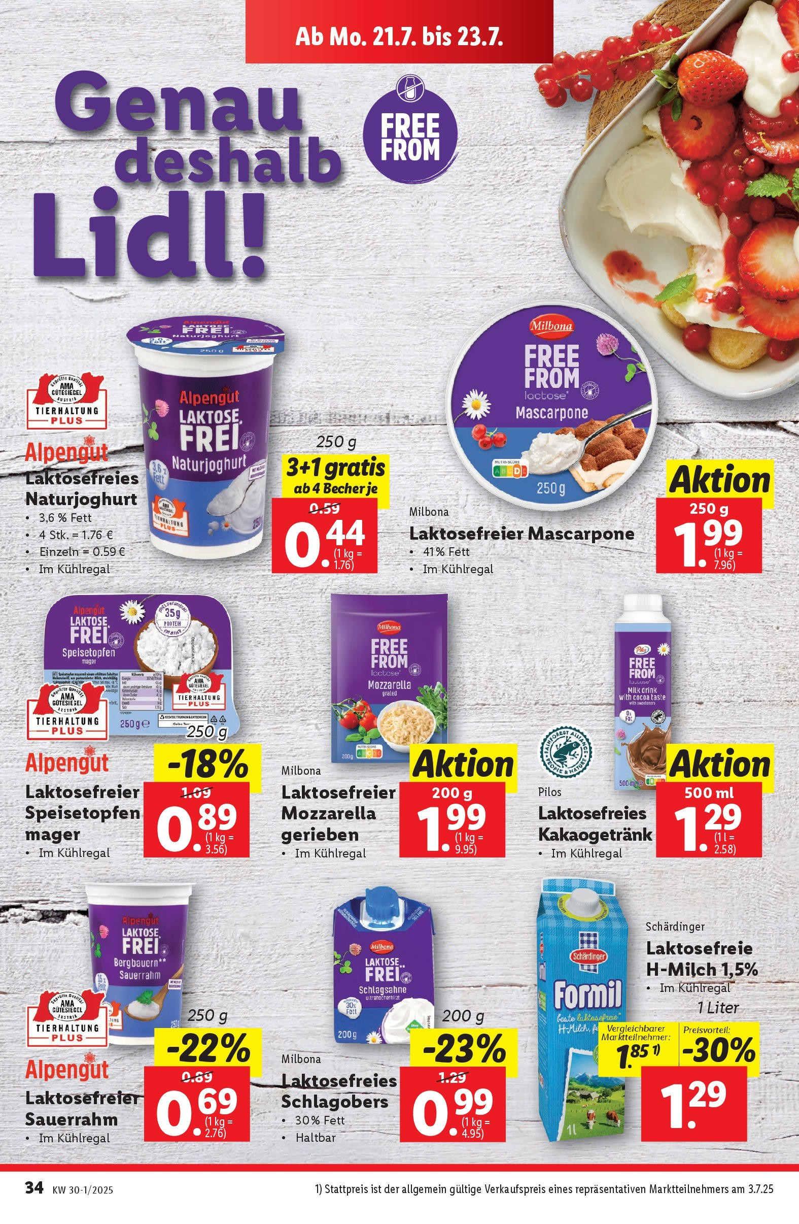 Lidl - Lidl: Flugblatt in deiner Nähe ab 16.07.2025 - Angebote ab donnerstag | Seite: 40 | Produkte: Sauerrahm