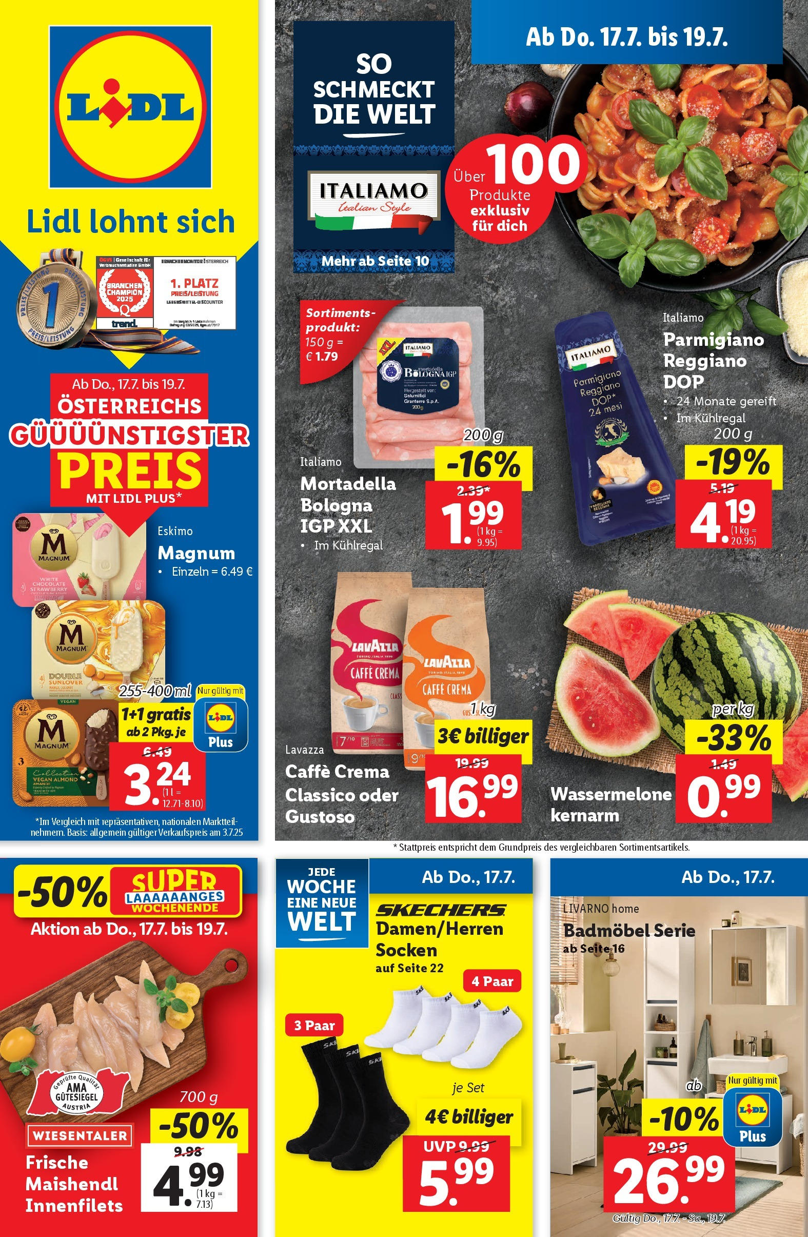 LIDL Flugblatt ab 16.07.2025 - Angebote "Lidl: Flugblatt in deiner Nähe" - Seite 1 Vorschau der Angebote: Lidl Lidl: Flugblatt in deiner Nähe gültig ab 16.07.2025