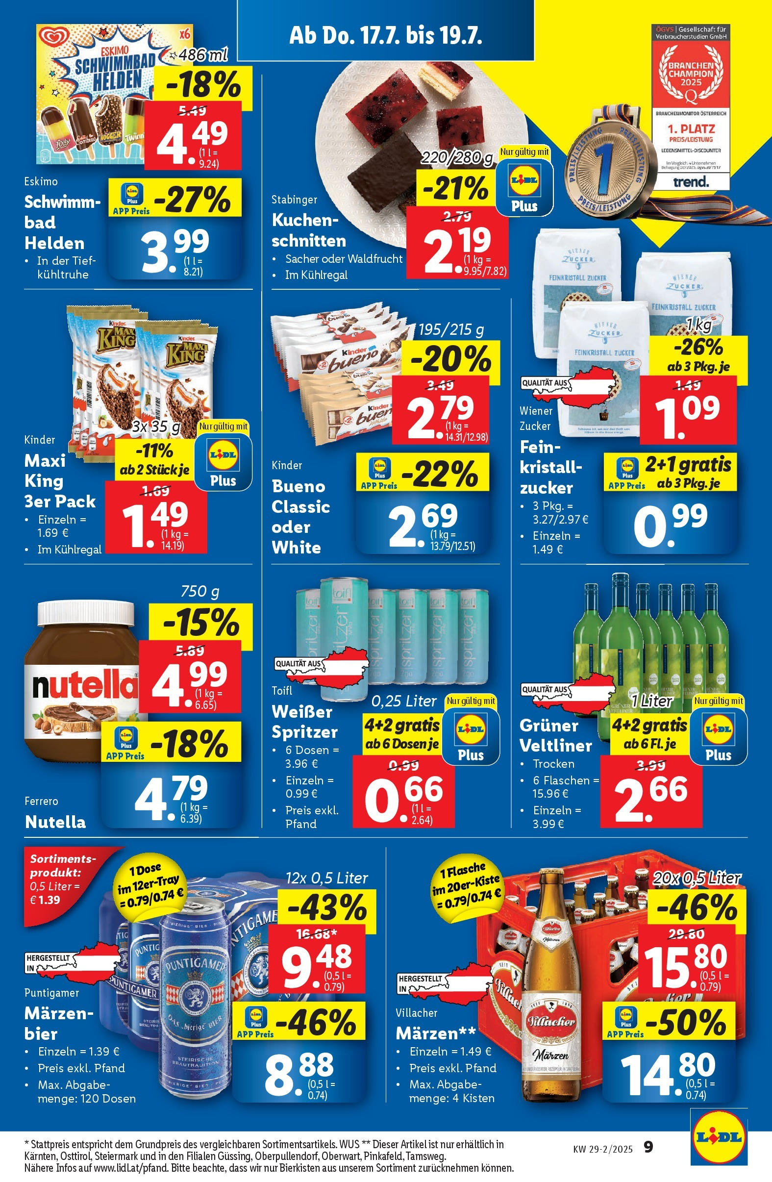 Lidl - Lidl: Flugblatt in deiner Nähe ab 16.07.2025 - Angebote ab donnerstag | Seite: 11 | Produkte: Zucker, Bad, Bier