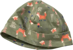 ALANA Beanie mit Fuchs-Muster, grün, Gr. 48/49