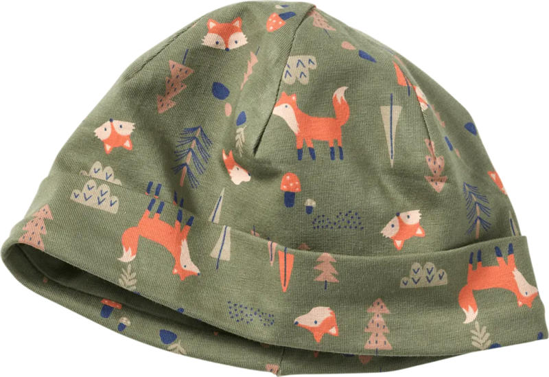 ALANA Beanie mit Fuchs-Muster, grün, Gr. 44/45