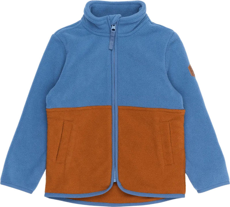 Mikk-Line Fleecejacke, blau & braun, Gr. 110/116