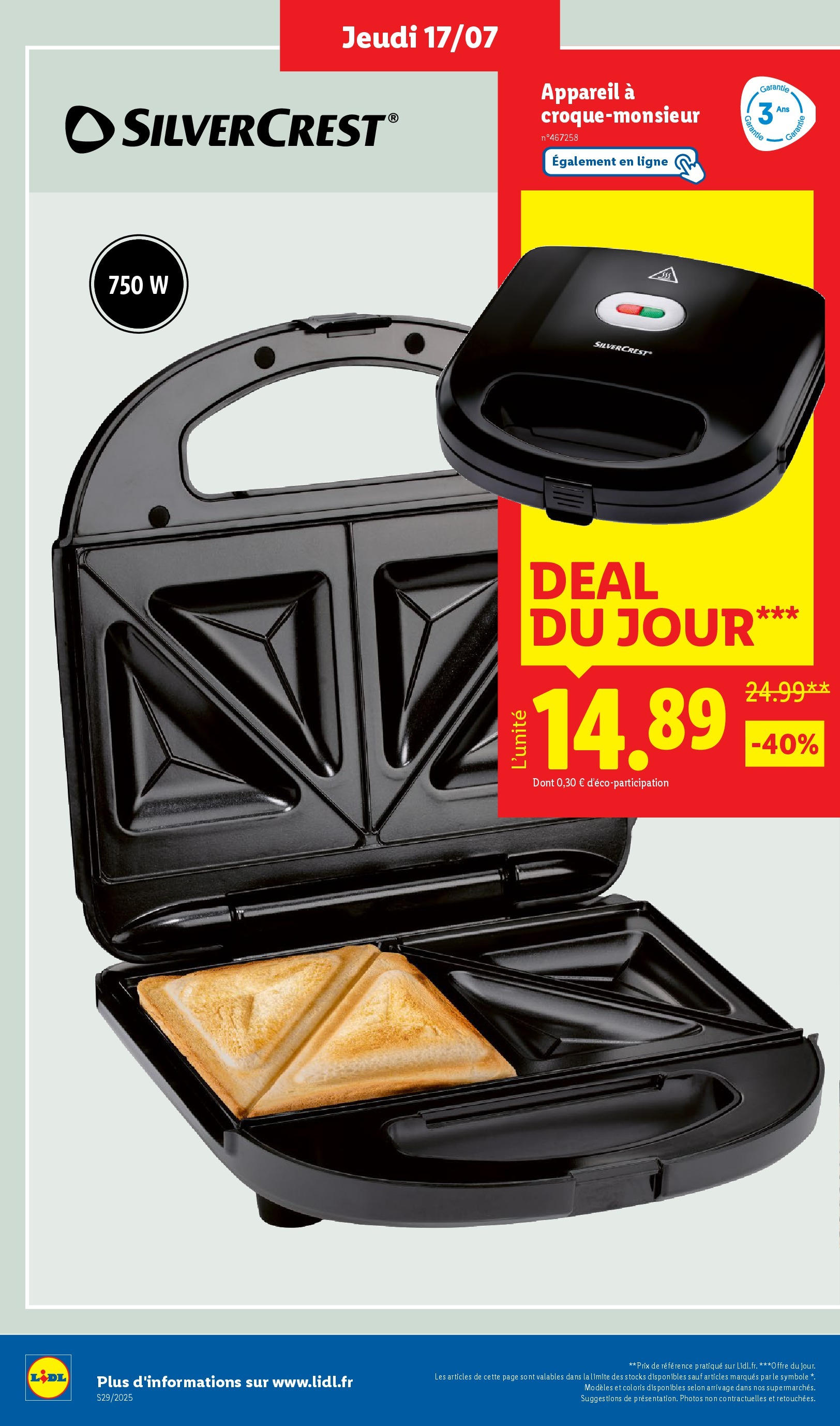 Catalogue LIDL du 16/07/2025 | Promo prospectus en ligne | Page: 32 | Produits: Sandwich Catalogue LIDL du 16/07/2025 | Promo prospectus en ligne | Page: 32 | Produits: Sandwich