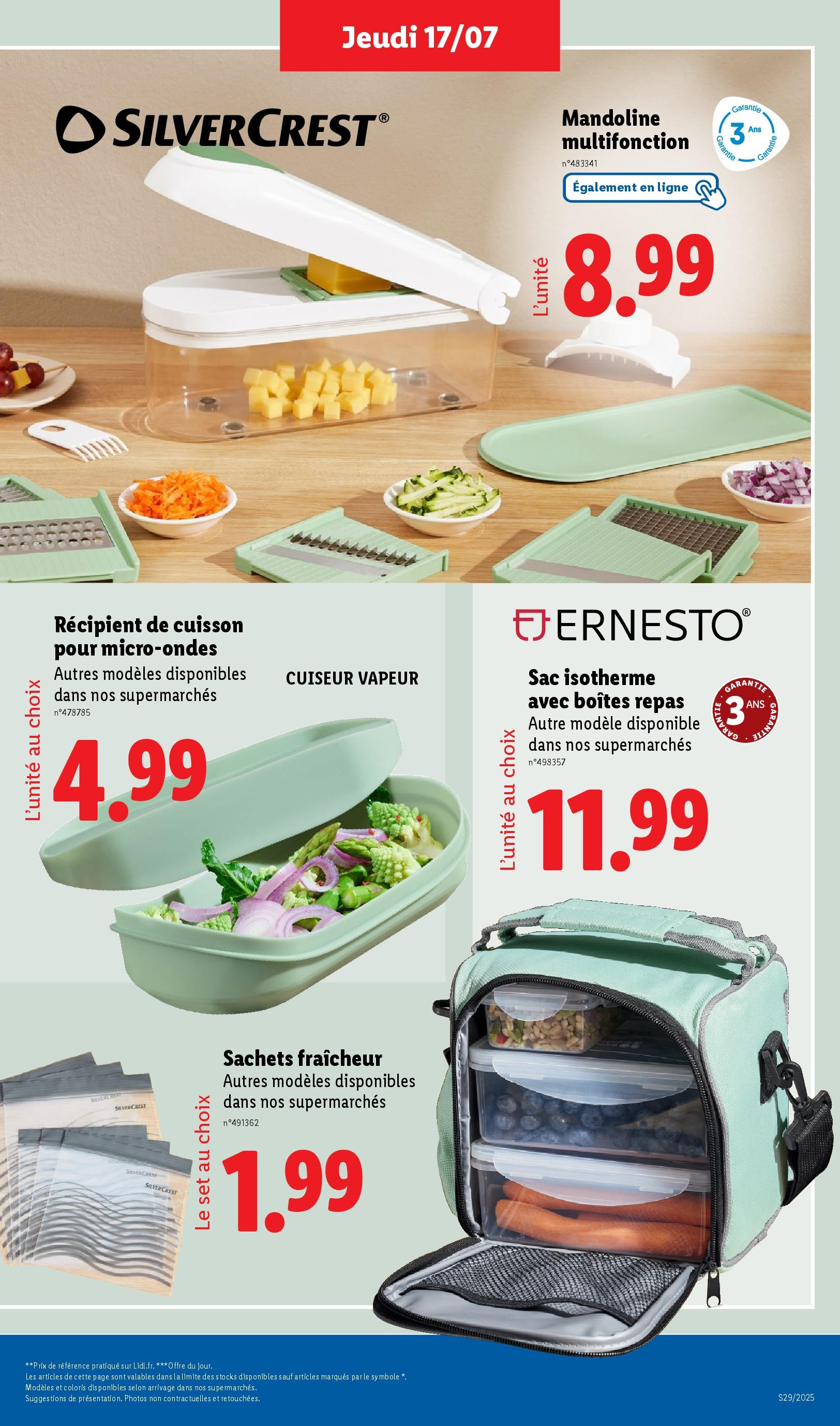 Catalogue LIDL du 16/07/2025 | Promo prospectus en ligne | Page: 33 | Produits: Sac isotherme, Sac, Cuiseur Catalogue LIDL du 16/07/2025 | Promo prospectus en ligne | Page: 33 | Produits: Sac isotherme, Sac, Cuiseur