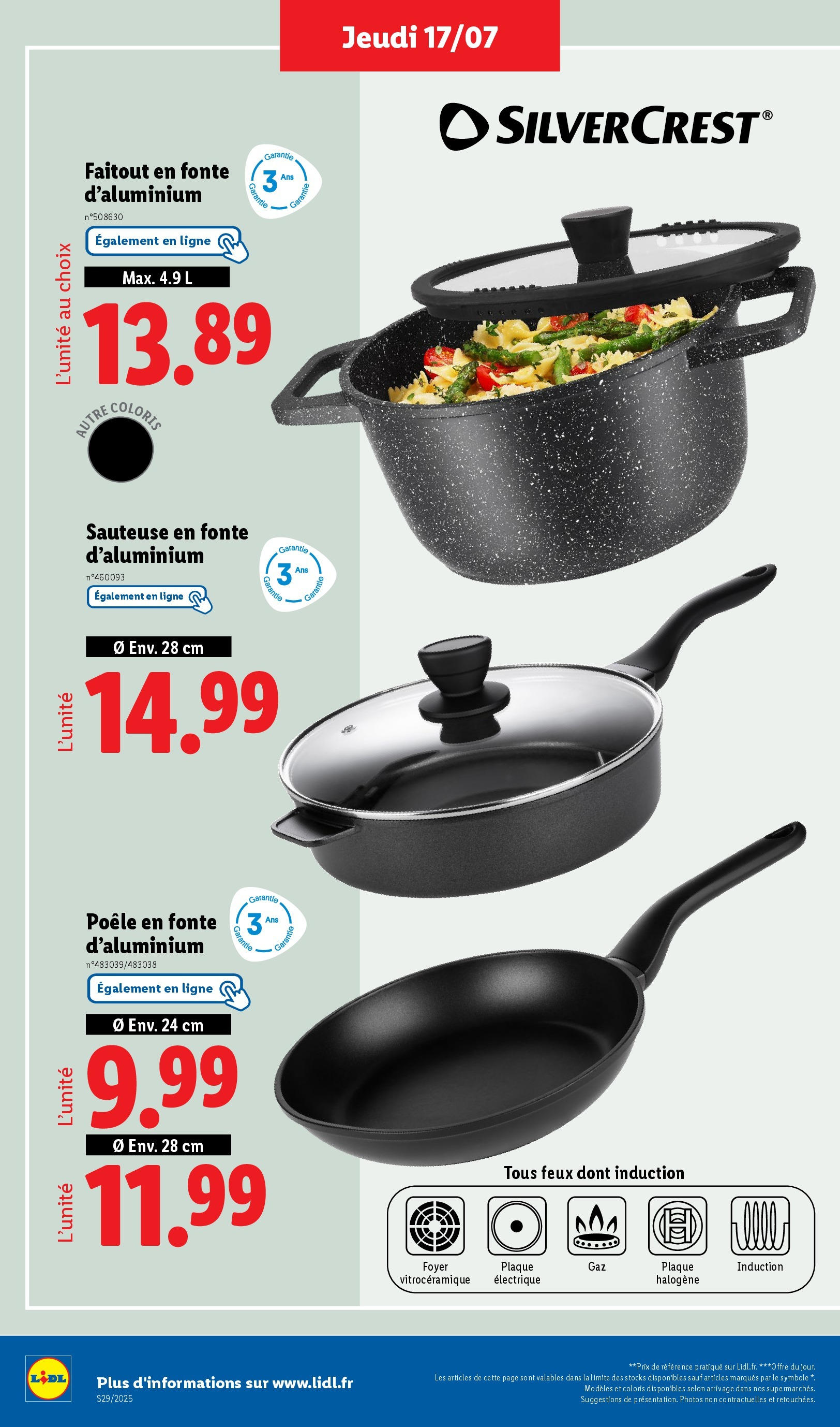 Catalogue LIDL du 16/07/2025 | Promo prospectus en ligne | Page: 34 | Produits: Poêle Catalogue LIDL du 16/07/2025 | Promo prospectus en ligne | Page: 34 | Produits: Poêle