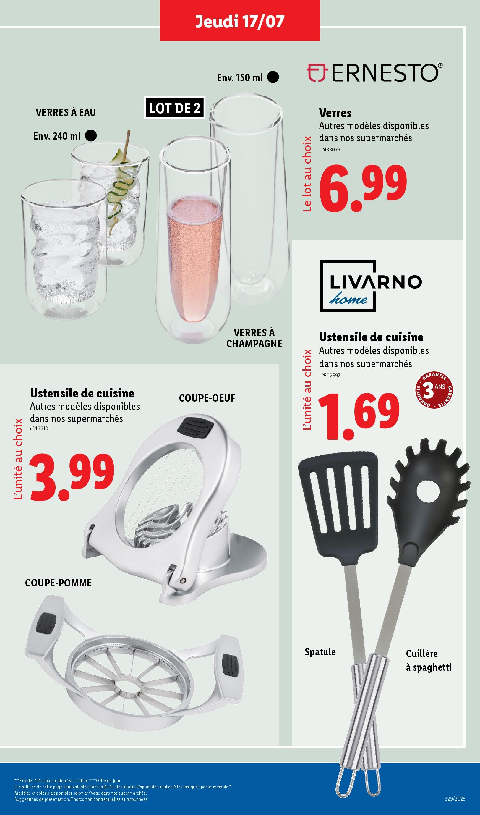Catalogue LIDL du 16/07/2025 | Promo prospectus en ligne | Page: 35 | Produits: Spaghetti, Spatule, Champagne Catalogue LIDL du 16/07/2025 | Promo prospectus en ligne | Page: 35 | Produits: Spaghetti, Spatule, Champagne