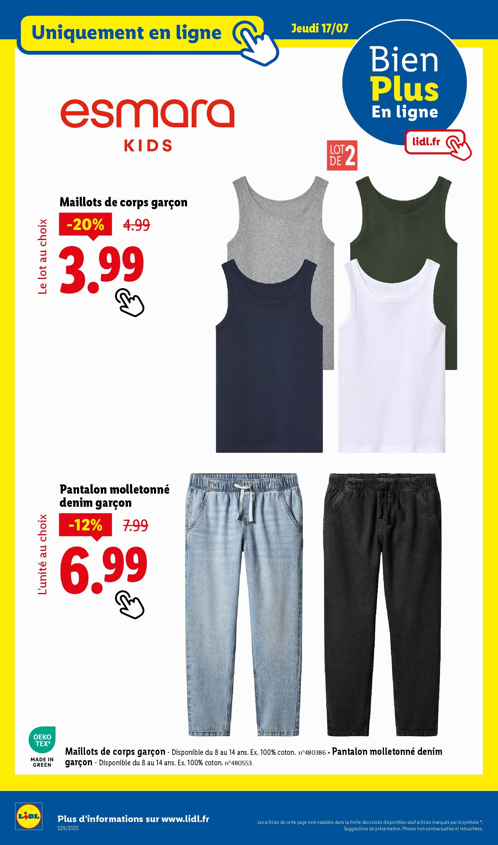 Catalogue LIDL du 16/07/2025 | Promo prospectus en ligne | Page: 52 | Produits: Pantalon Catalogue LIDL du 16/07/2025 | Promo prospectus en ligne | Page: 52 | Produits: Pantalon