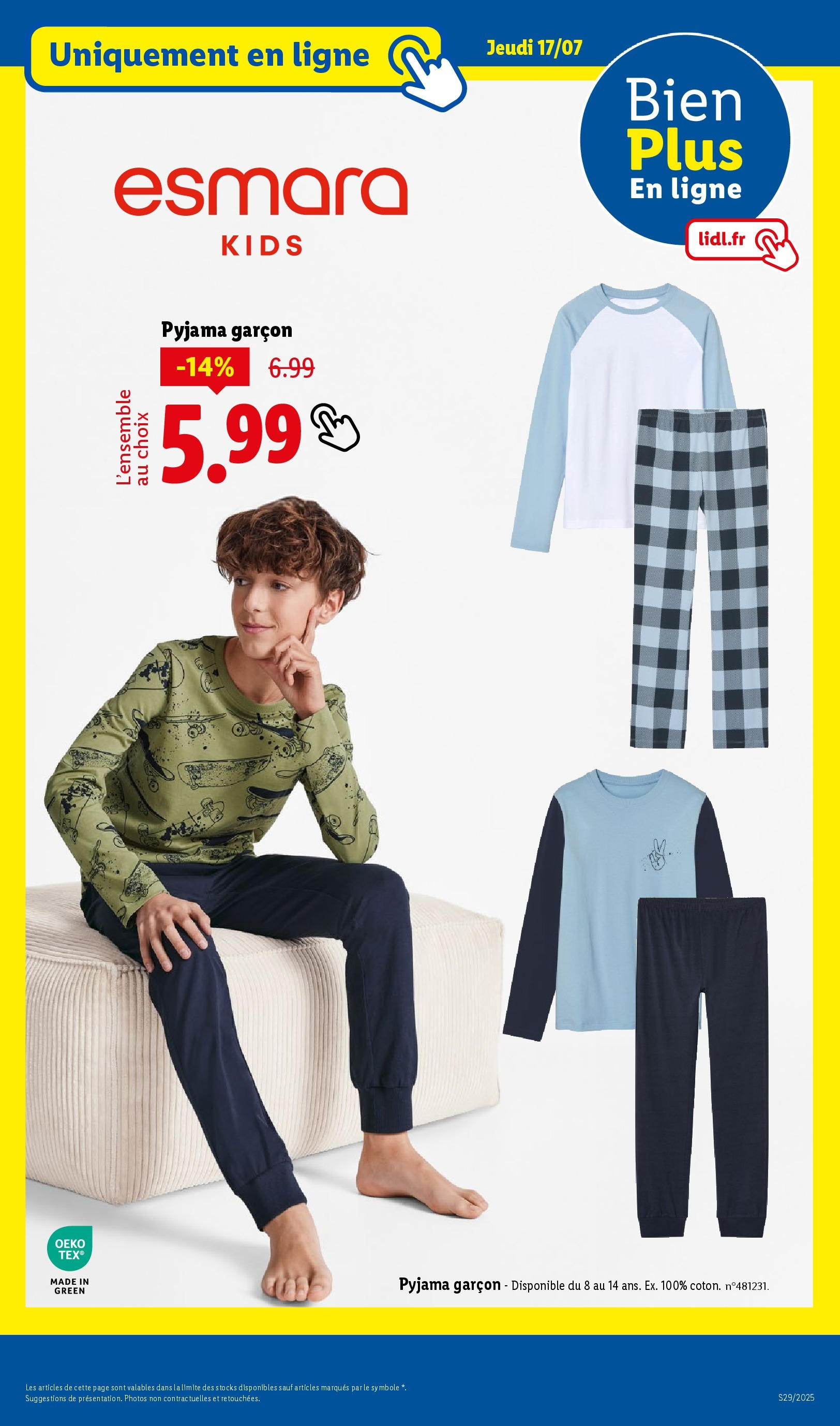 Catalogue LIDL du 16/07/2025 | Promo prospectus en ligne | Page: 53 | Produits: Pyjama Catalogue LIDL du 16/07/2025 | Promo prospectus en ligne | Page: 53 | Produits: Pyjama
