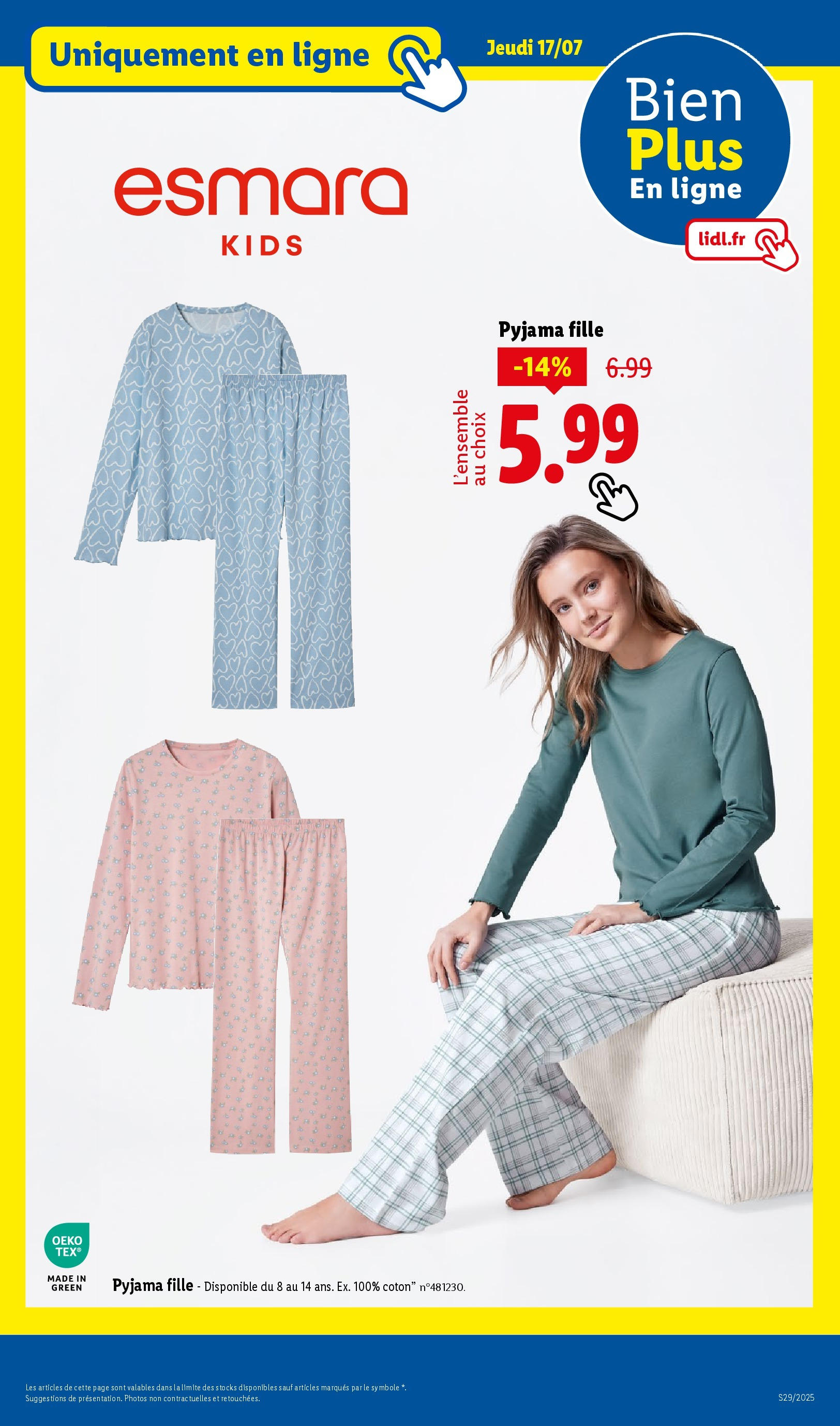 Catalogue LIDL du 16/07/2025 | Promo prospectus en ligne | Page: 55 | Produits: Coton, Pyjama Catalogue LIDL du 16/07/2025 | Promo prospectus en ligne | Page: 55 | Produits: Coton, Pyjama