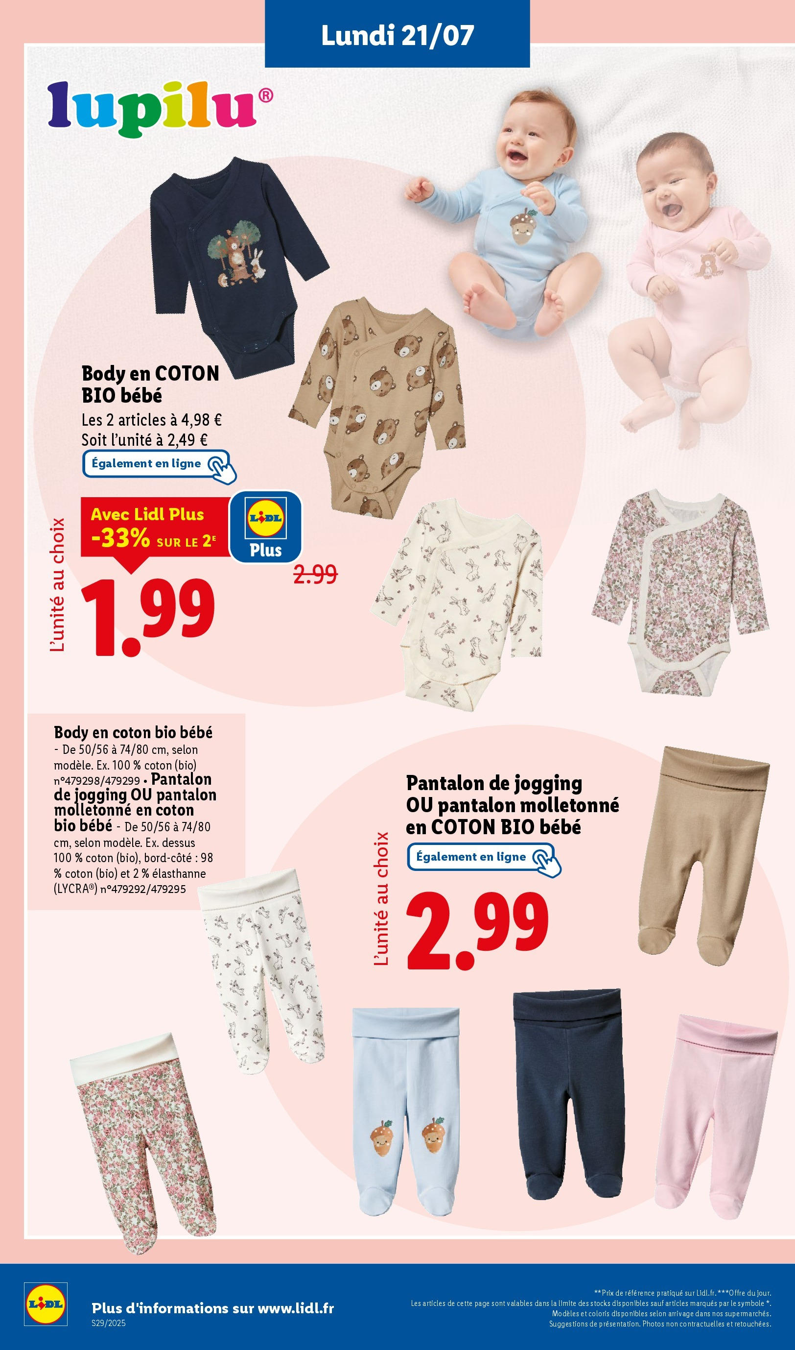 Catalogue LIDL du 16/07/2025 | Promo prospectus en ligne | Page: 68 | Produits: Body, Coton, Pantalon Catalogue LIDL du 16/07/2025 | Promo prospectus en ligne | Page: 68 | Produits: Body, Coton, Pantalon