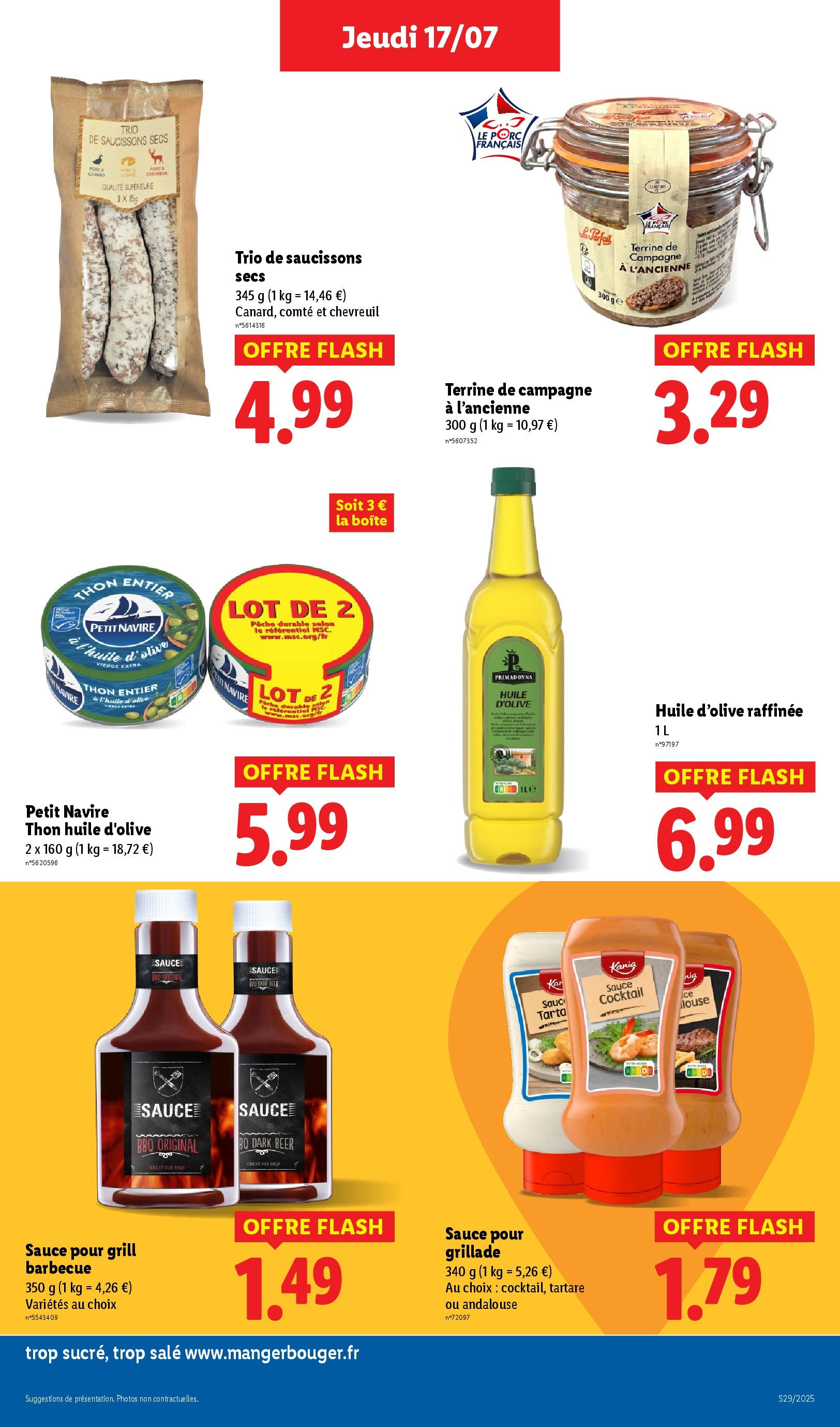 Catalogue LIDL du 16/07/2025 | Promo prospectus en ligne | Page: 21 | Produits: Barbecue, Grill, Thon, Huile Catalogue LIDL du 16/07/2025 | Promo prospectus en ligne | Page: 21 | Produits: Barbecue, Grill, Thon, Huile