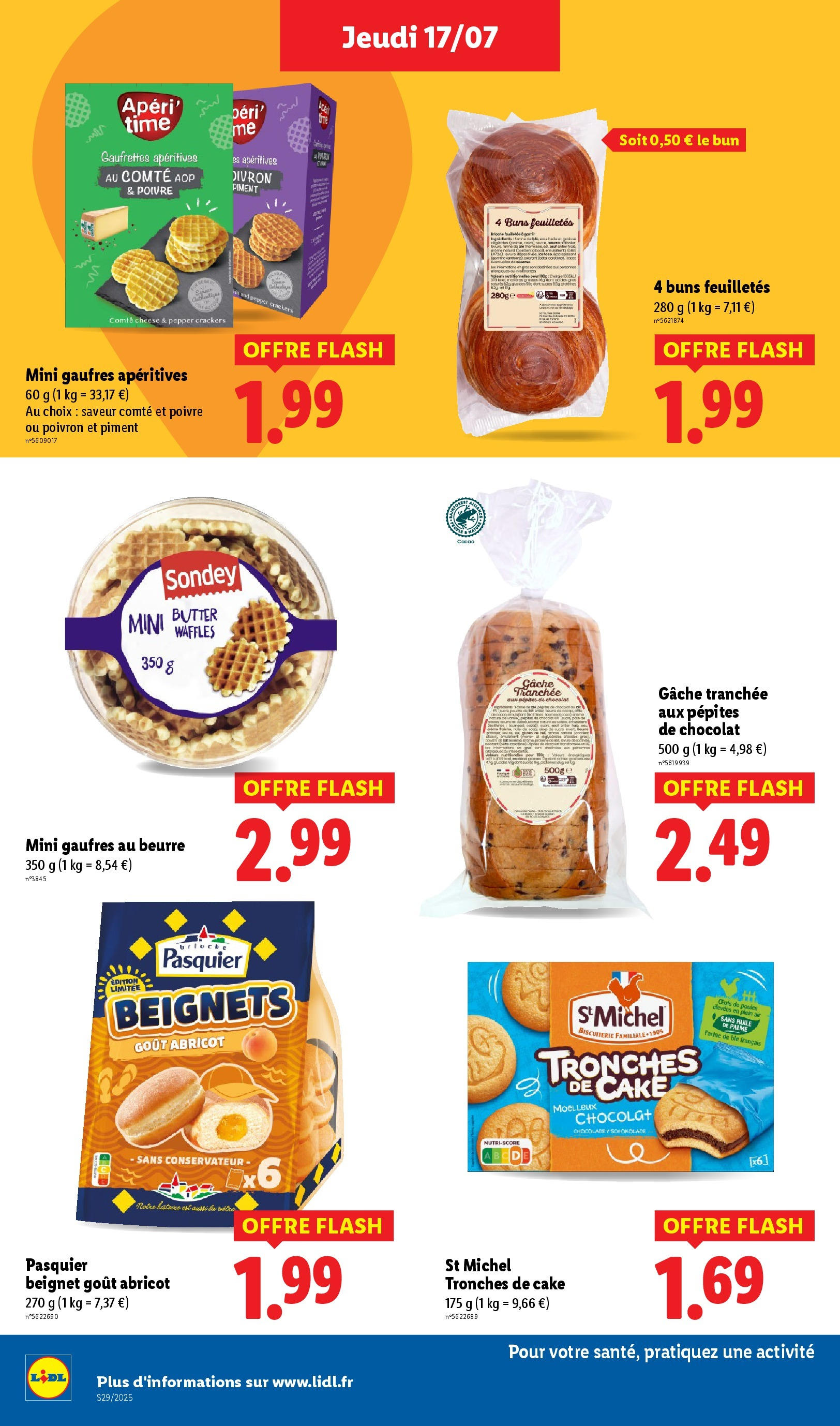 Catalogue LIDL du 16/07/2025 | Promo prospectus en ligne | Page: 22 | Produits: Farine de ble, Crackers, Œufs, Gaufres Catalogue LIDL du 16/07/2025 | Promo prospectus en ligne | Page: 22 | Produits: Farine de ble, Crackers, Œufs, Gaufres