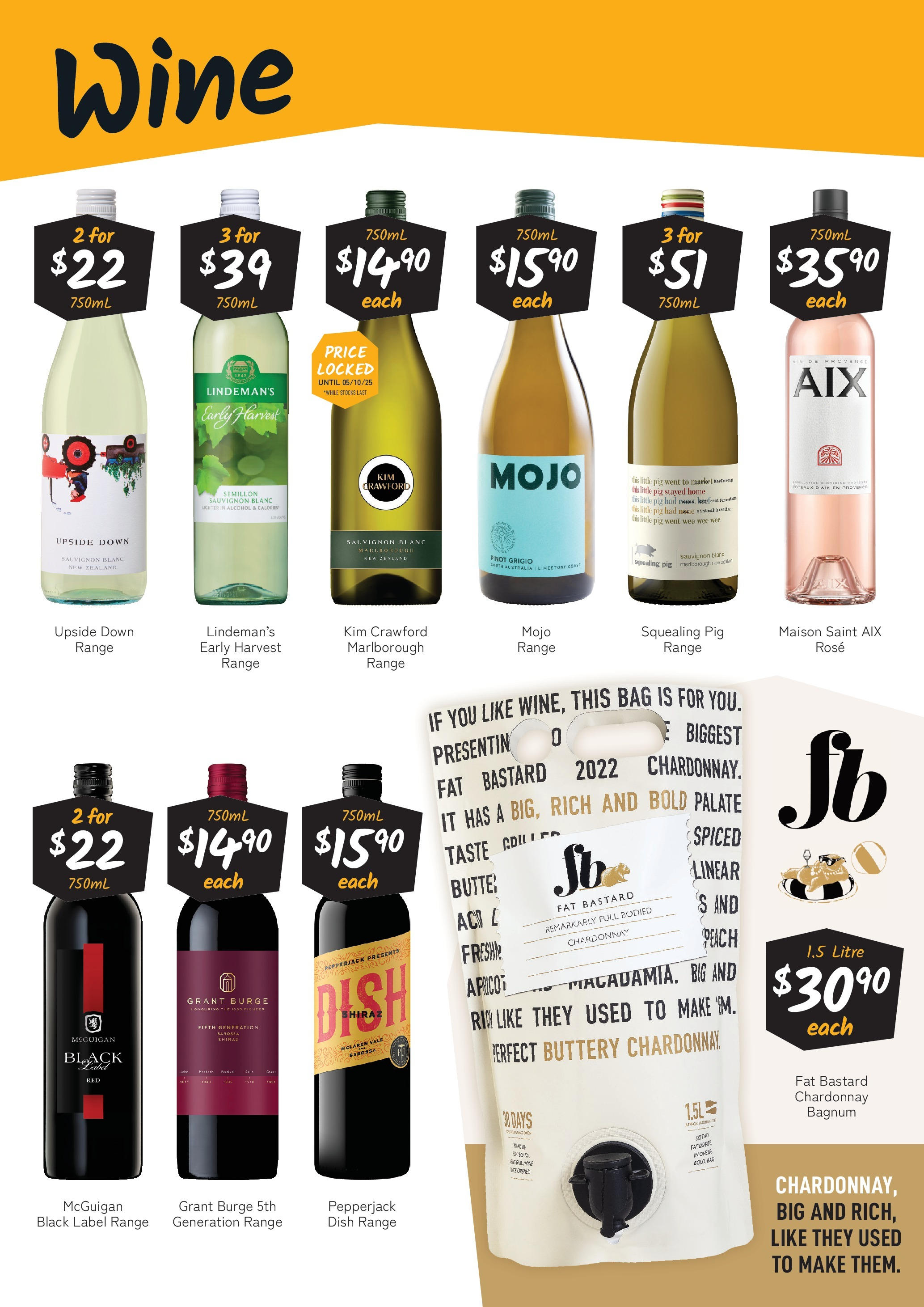 Cellarbrations - Winter Drops. QLD 14/07 - 13/07/2025 > weekly / monthly specials | Page: 3 | Products: Wine, Coat, Peach, Bag