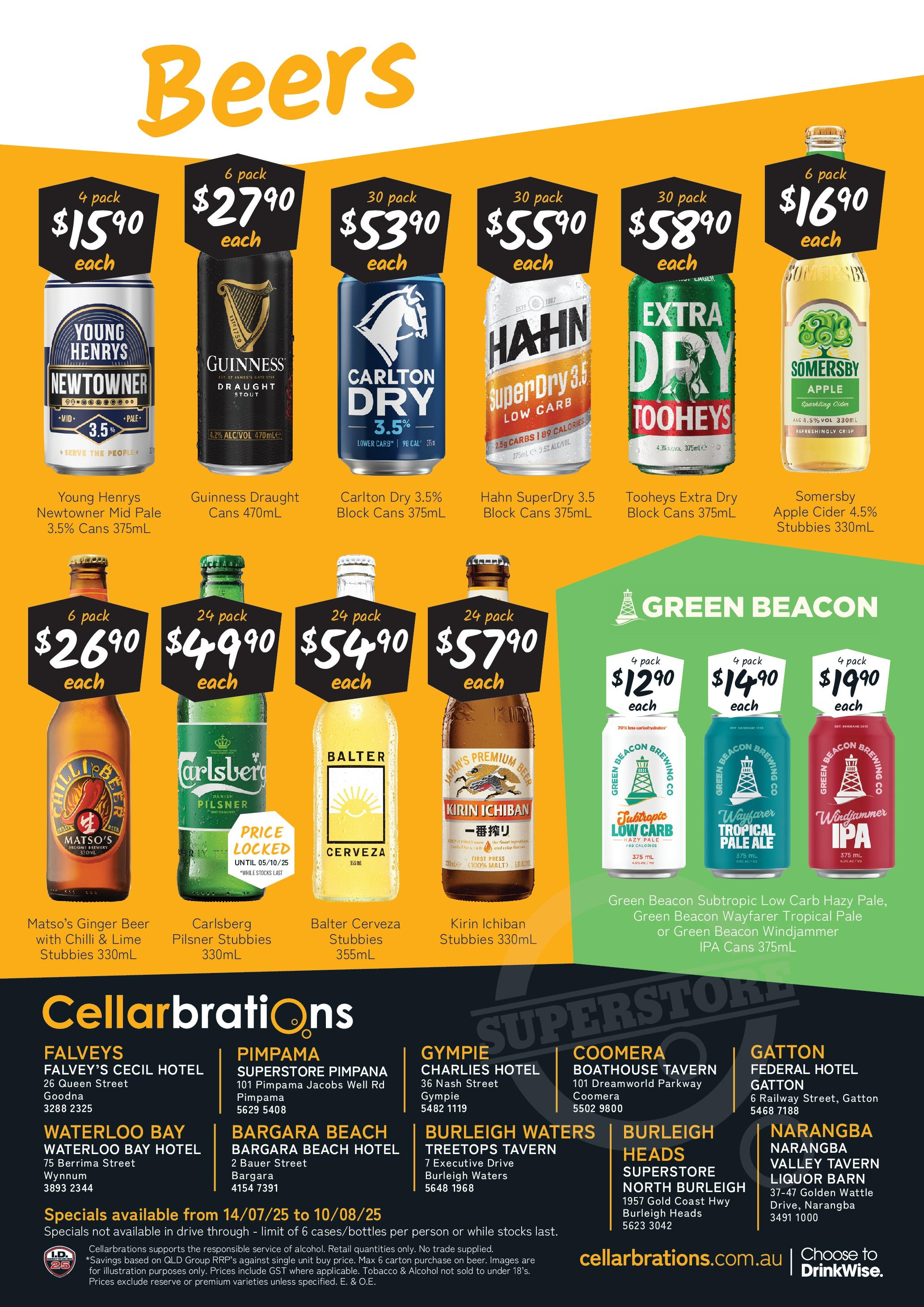 Cellarbrations - Winter Drops. QLD 14/07 - 13/07/2025 > weekly / monthly specials | Page: 6 | Products: Beer, Chilli, Lime, Press