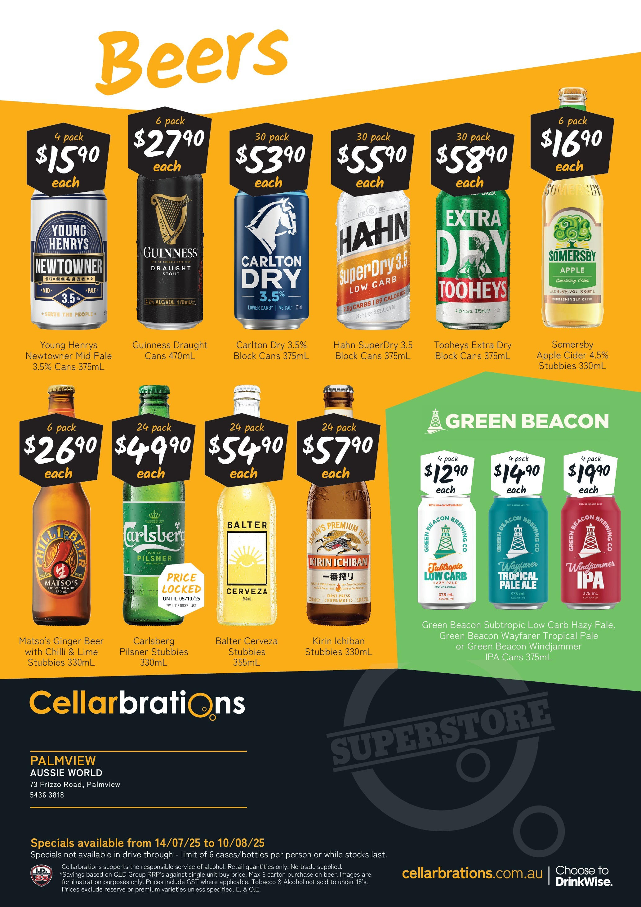 Cellarbrations - Winter Drops. QLD 14/07 - 13/07/2025 > weekly / monthly specials | Page: 6 | Products: Ginger, Beer, Lime, Press
