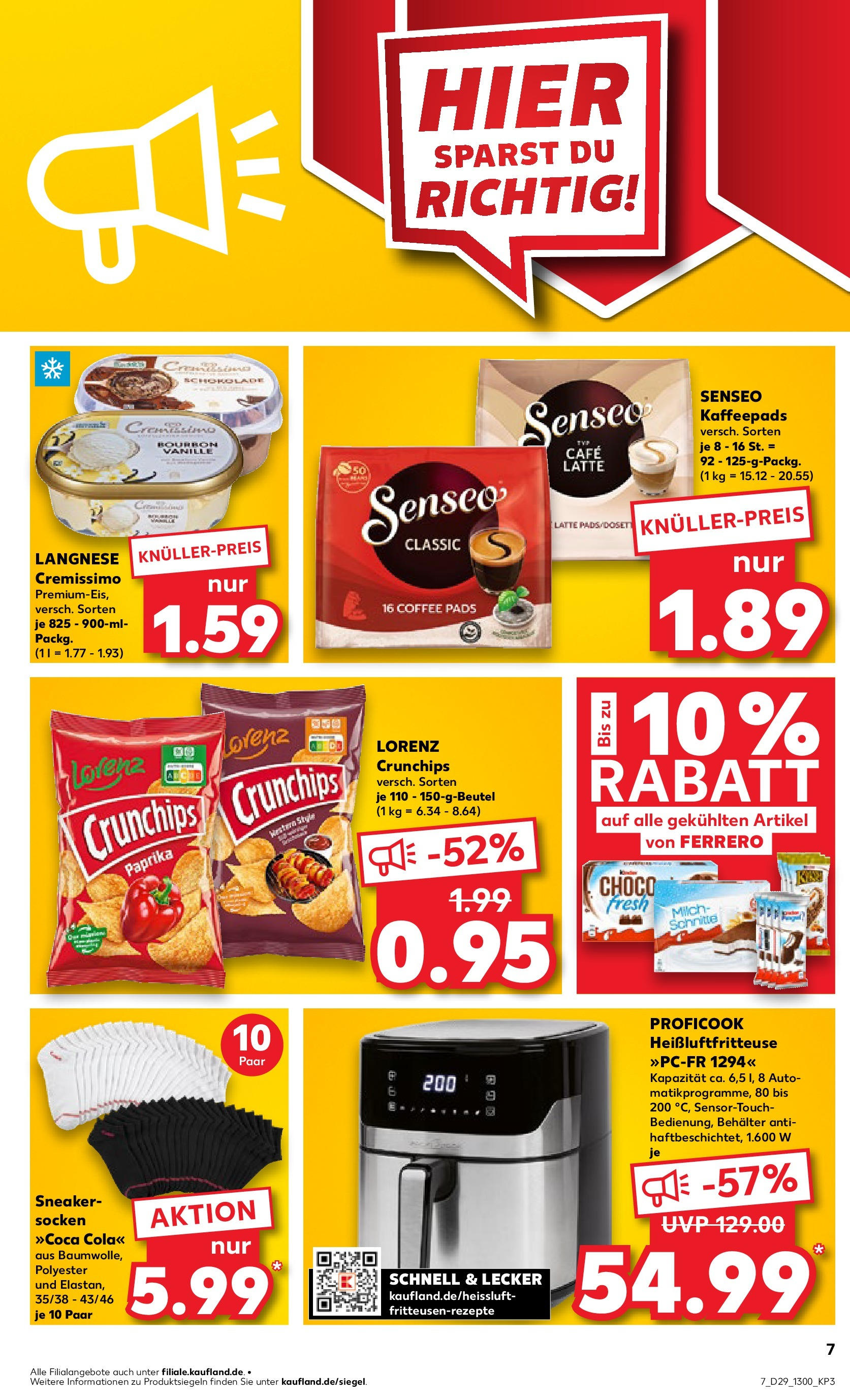 Prospekt Kaufland ab 16.07.2025 » Angebote Online zum Blättern | Seite: 7 | Produkte: Senseo, Kaffeepads, Cremissimo, Cola