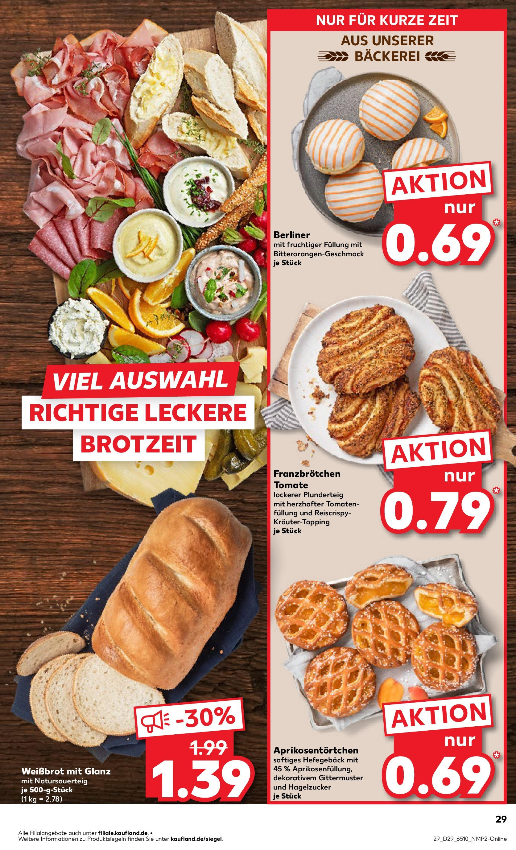 Prospekt Kaufland ab 16.07.2025 » Angebote Online zum Blättern | Seite: 29 | Produkte: Berliner, Bäckerei, Tomaten
