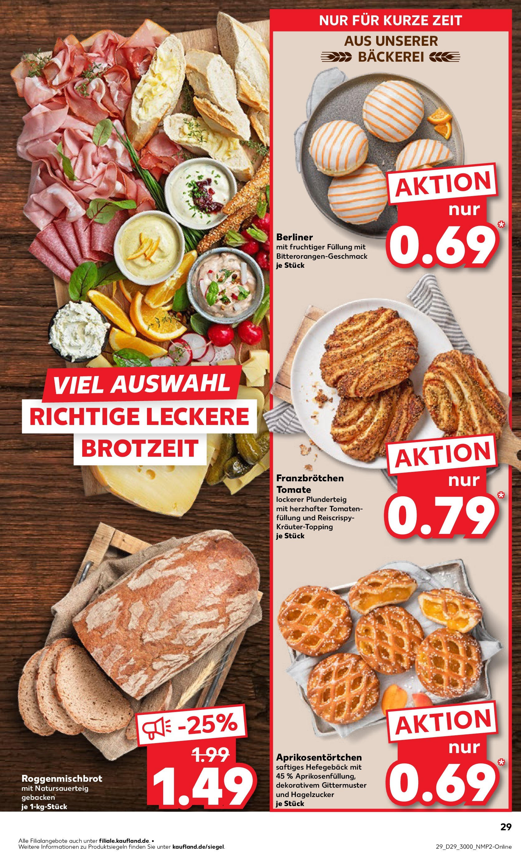 Prospekt Kaufland ab 16.07.2025 » Angebote Online zum Blättern | Seite: 29 | Produkte: Berliner, Bäckerei, Tomaten