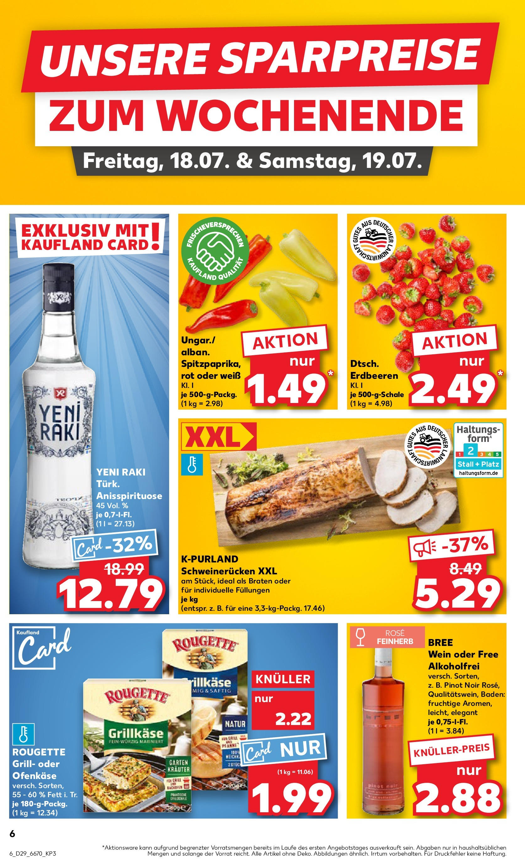Prospekt Kaufland ab 17.07.2025 » Angebote Online zum Blättern | Seite: 6 | Produkte: Grill, Schweinerucken, Wein, Erdbeeren