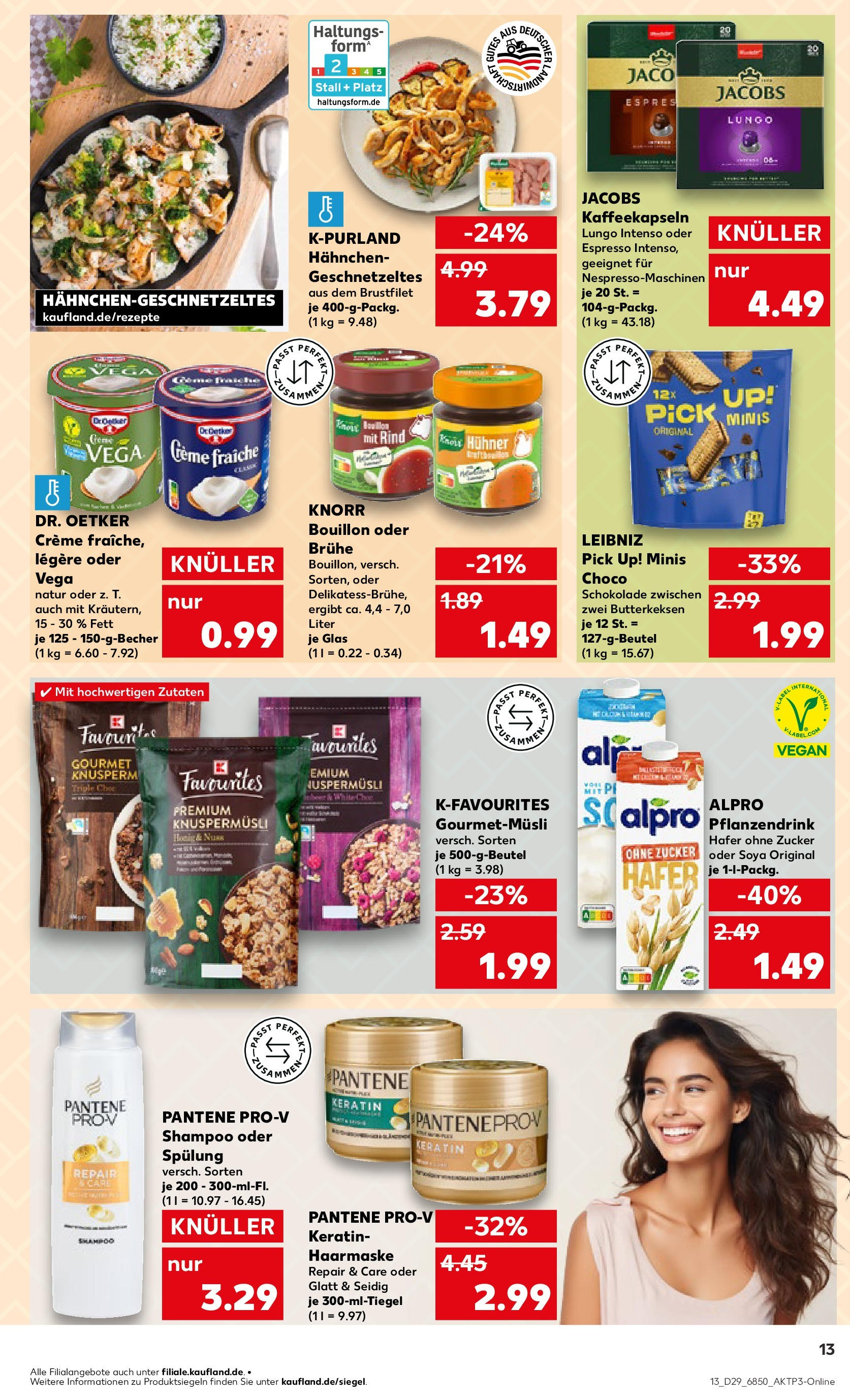 Prospekt Kaufland ab 16.07.2025 » Angebote Online zum Blättern | Seite: 13 | Produkte: Knorr, Haarmaske, Alpro, Zucker