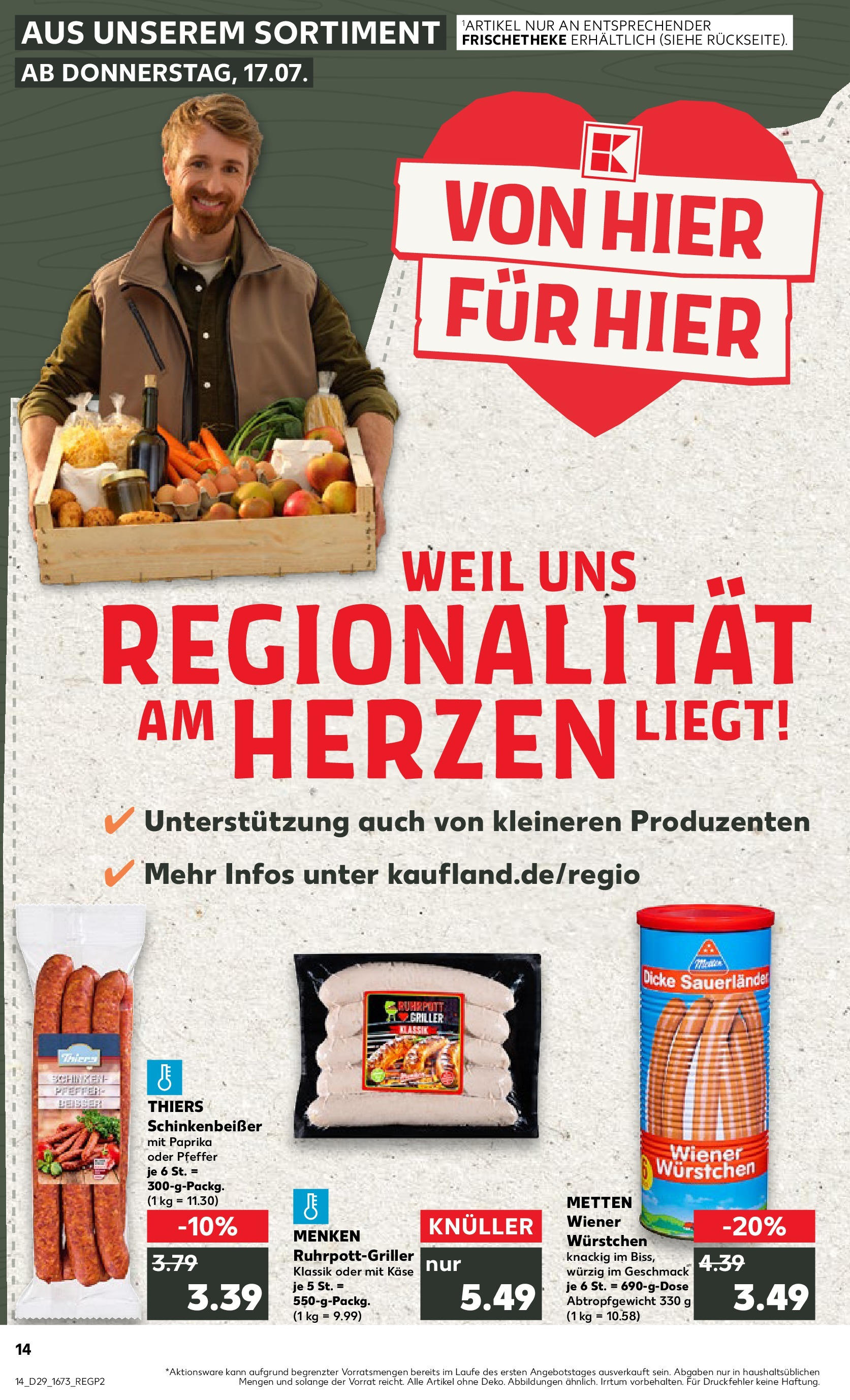 Prospekt Kaufland ab 16.07.2025 » Angebote Online zum Blättern | Seite: 1 | Produkte: Käse, Paprika, Pfeffer, Griller