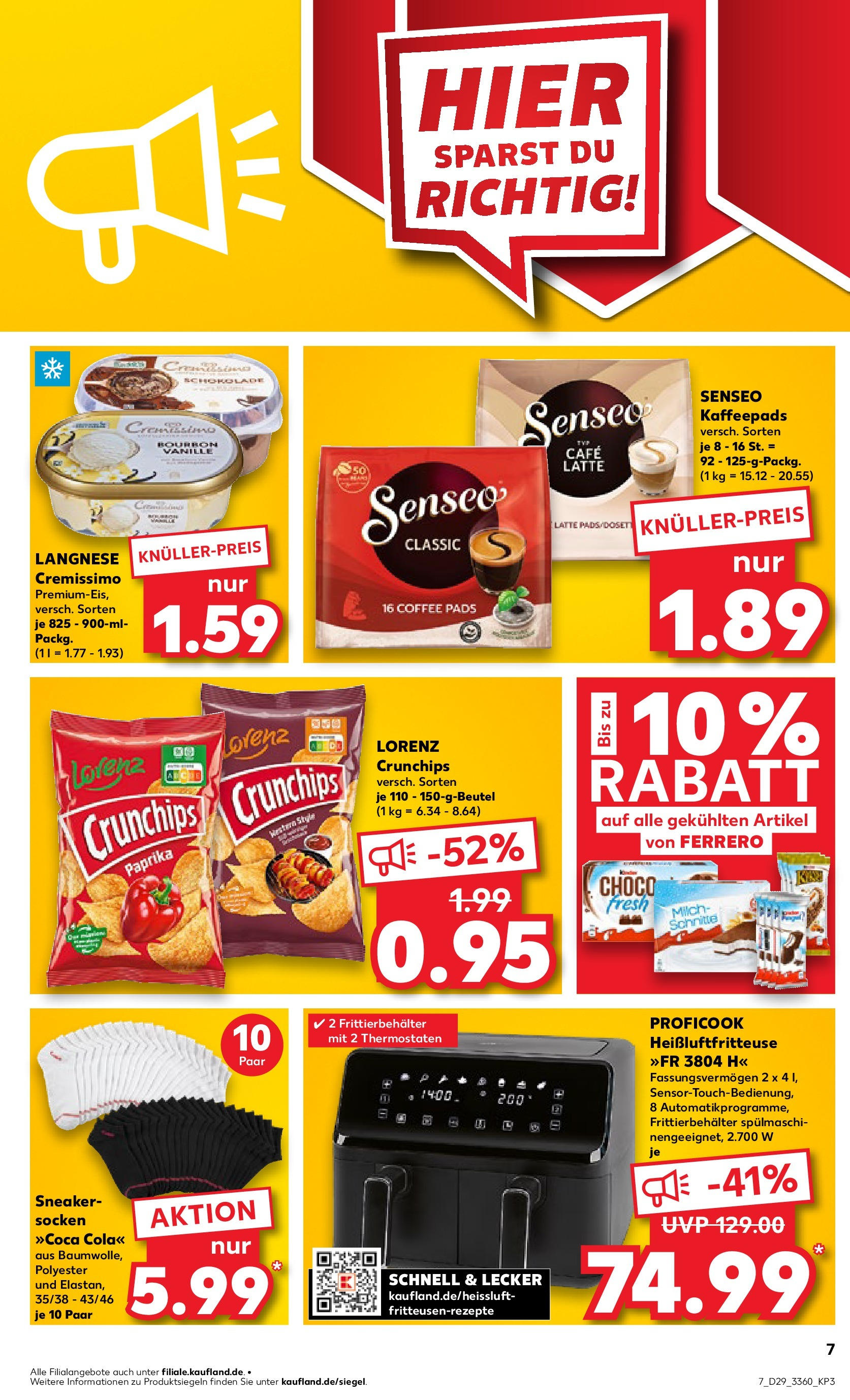 Prospekt Kaufland ab 16.07.2025 » Angebote Online zum Blättern | Seite: 9 | Produkte: Senseo, Langnese cremissimo, Milch, Senseo kaffeepads