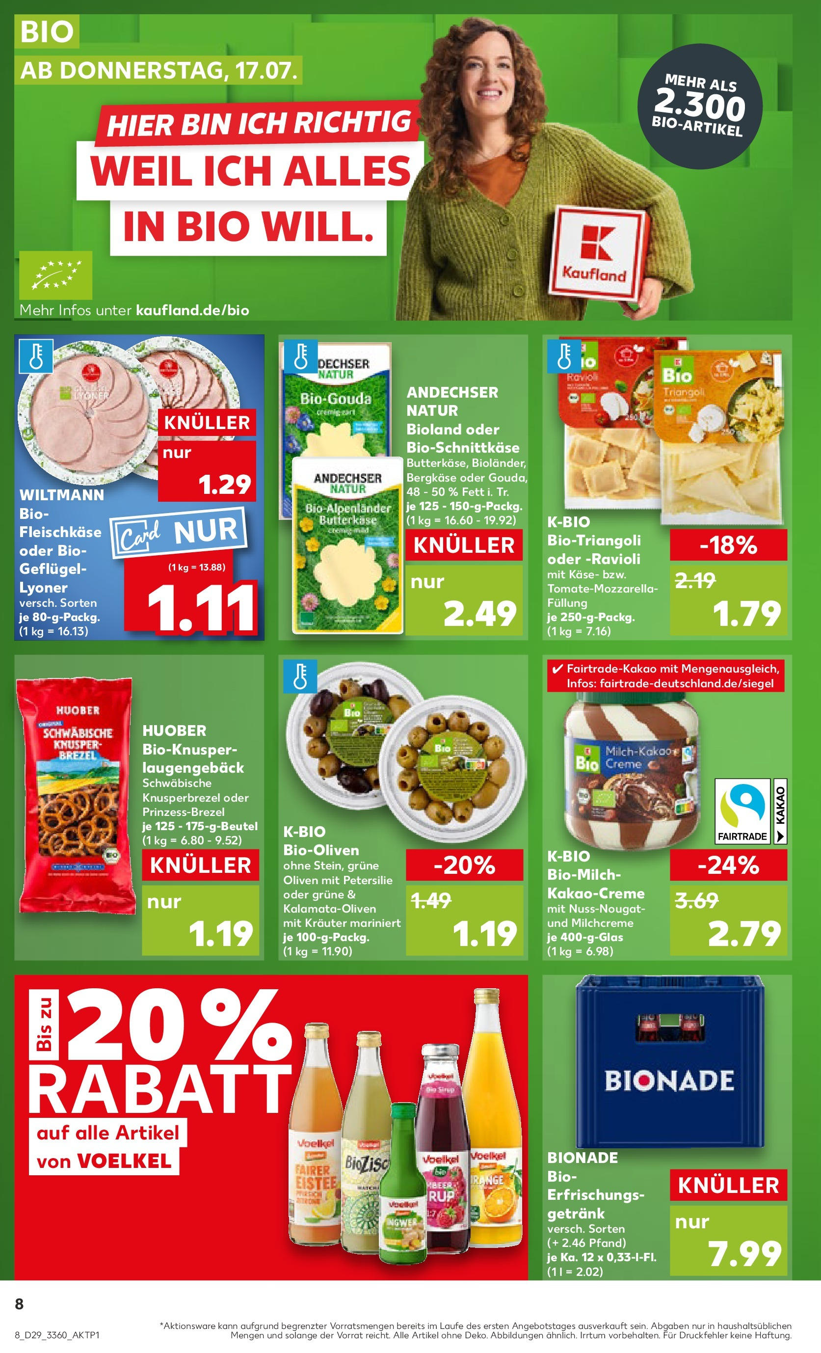 Prospekt Kaufland ab 16.07.2025 » Angebote Online zum Blättern | Seite: 10 | Produkte: Bionade, Sirup, Creme, Petersilie