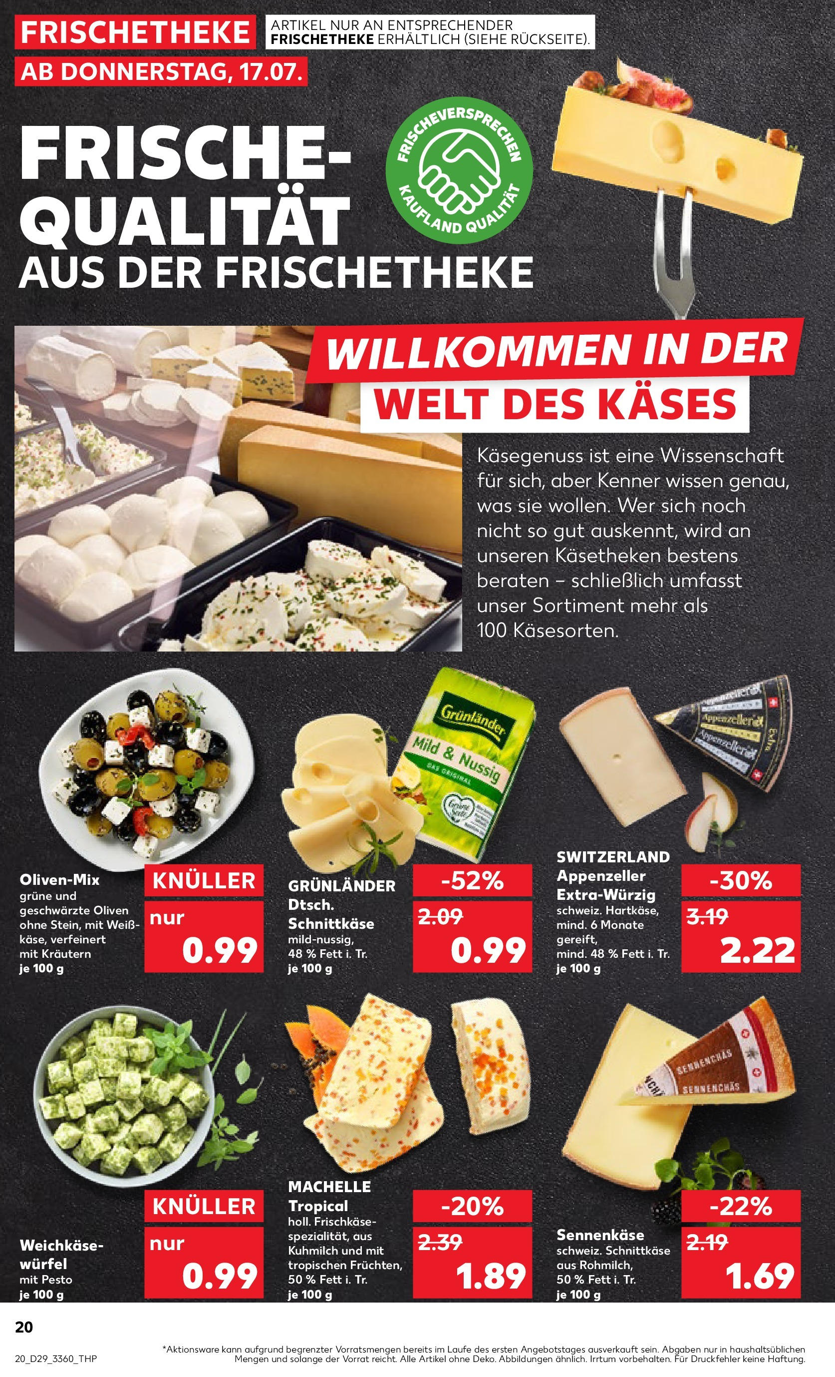 Prospekt Kaufland ab 16.07.2025 » Angebote Online zum Blättern | Seite: 20 | Produkte: Grunlander, Frischkase